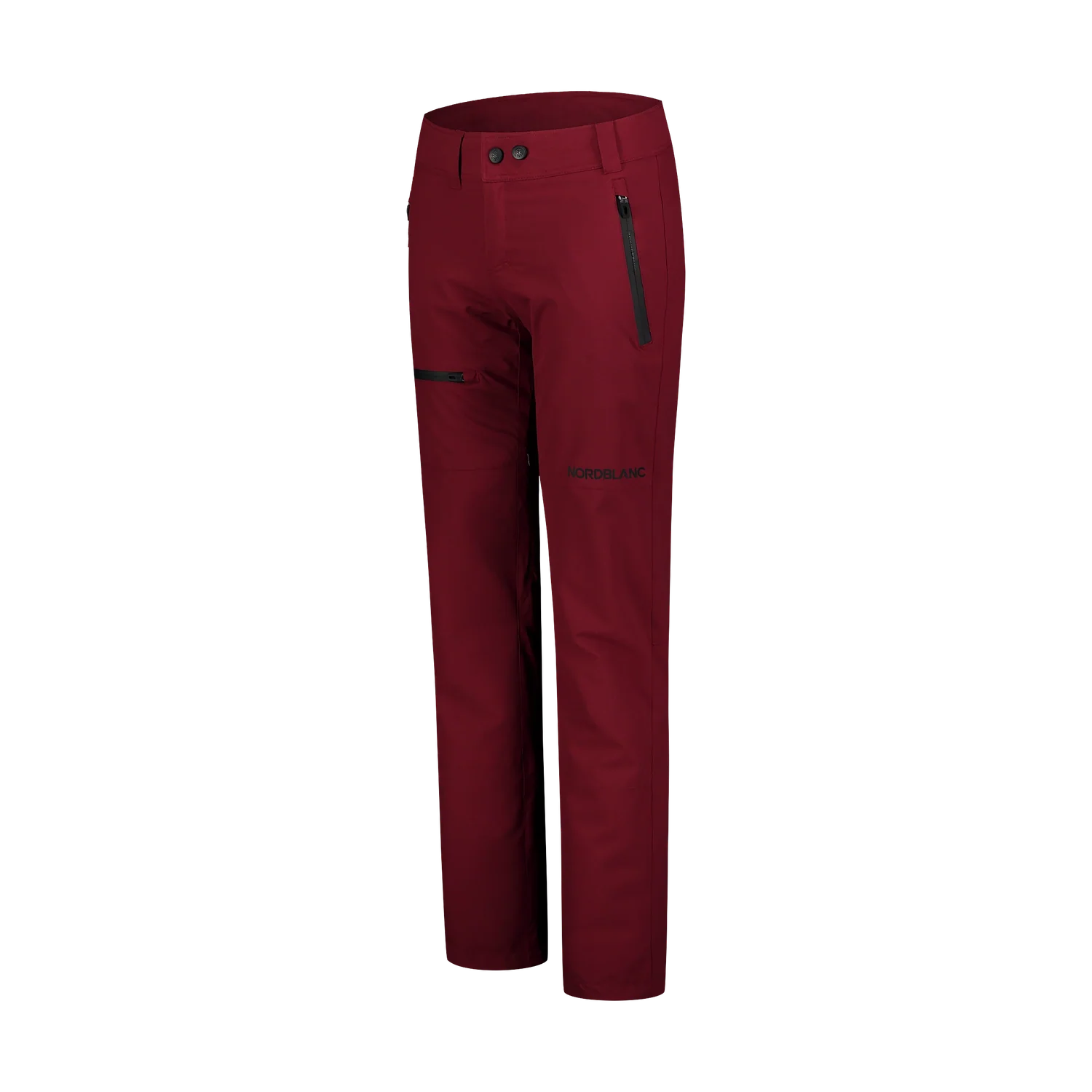 Outdoor waterproof pants with fleece women's - PEACEFUL wine red-2