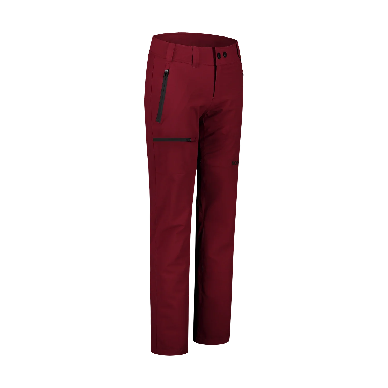 Outdoor waterproof pants with fleece women's - PEACEFUL wine red-3