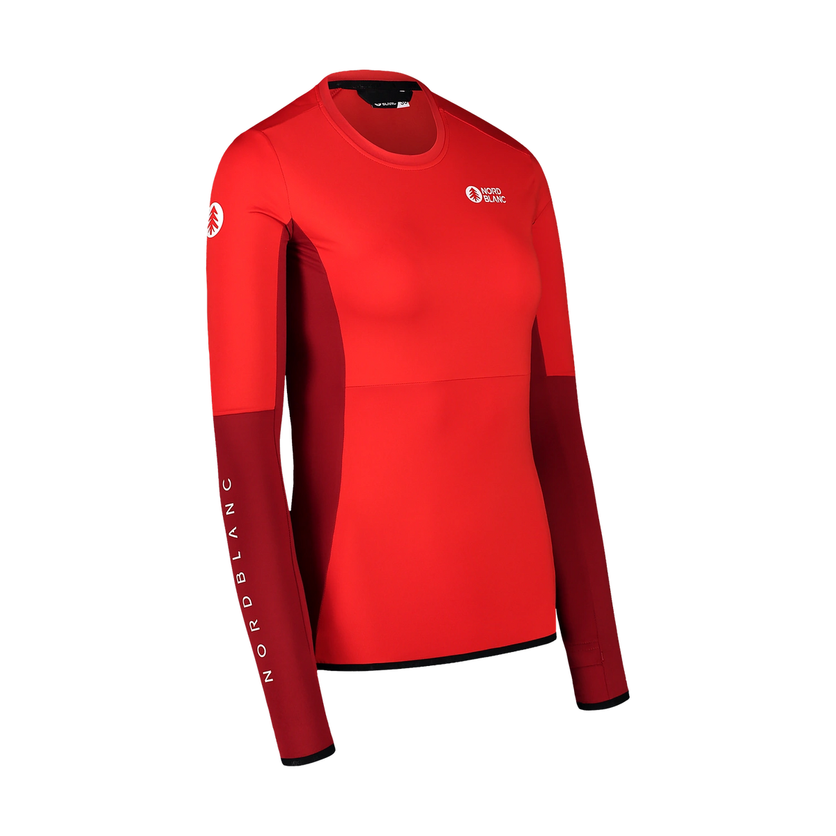 Sportshirt met lange mouwen dames - MAGNETIC rood – afbeelding 2