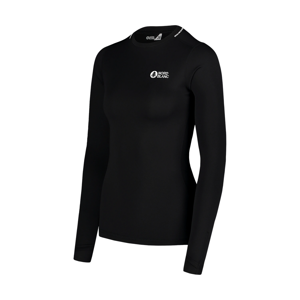 Winter baselayer top women's - LIGHTWEIGHT black – image 2