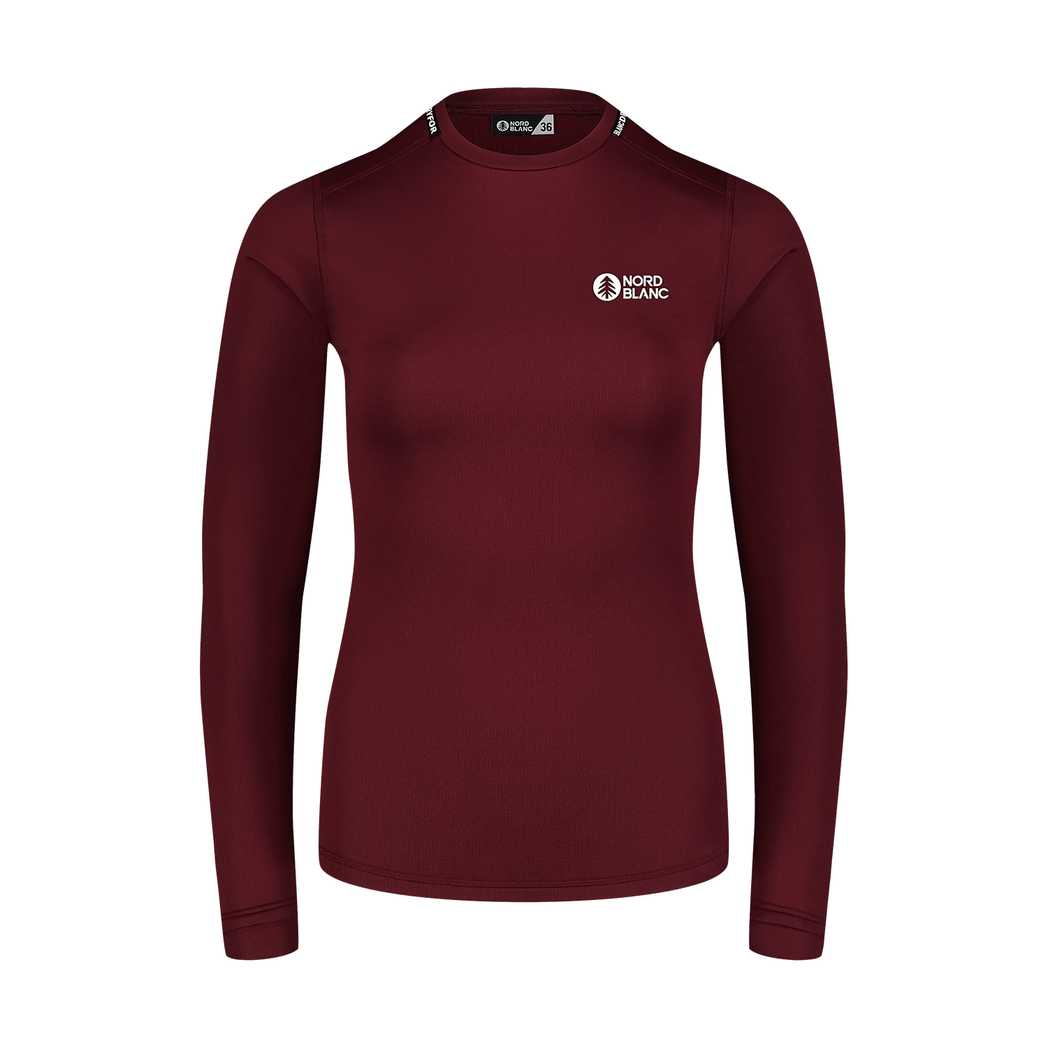 Winter baselayer top women's - LIGHTWEIGHT wine red