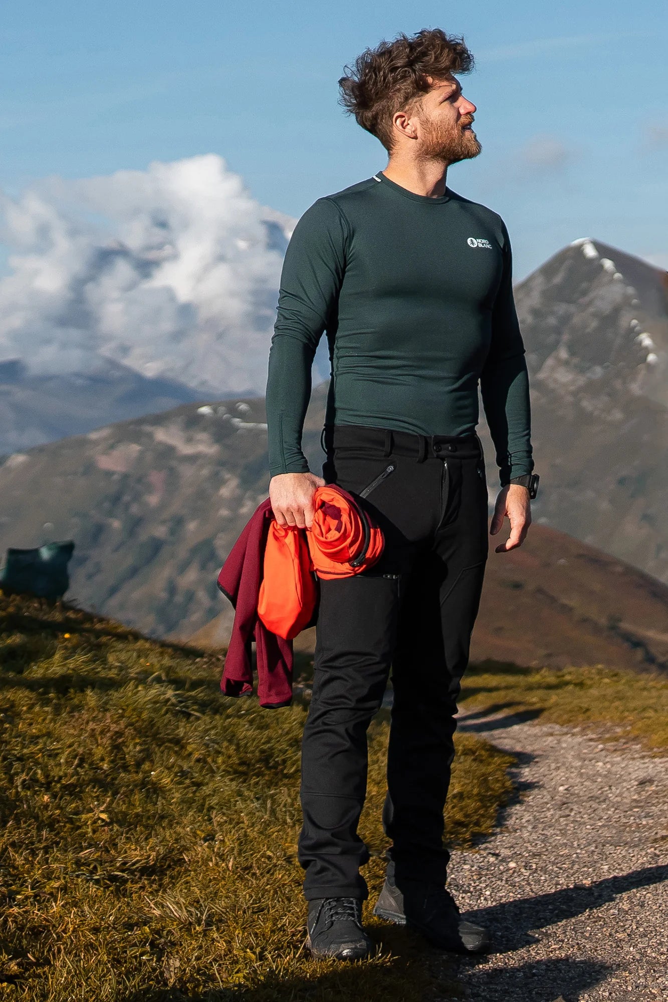 Winter baselayer top men's - DIFFER green-3