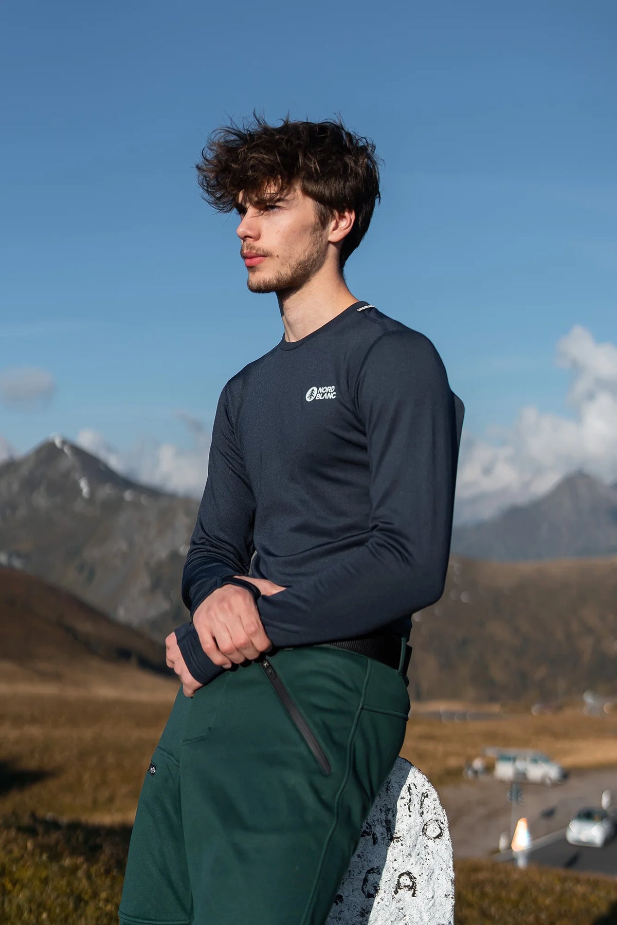 Winter- Thermo- Unterhemd Herren - DIFFER blau – Bild 4