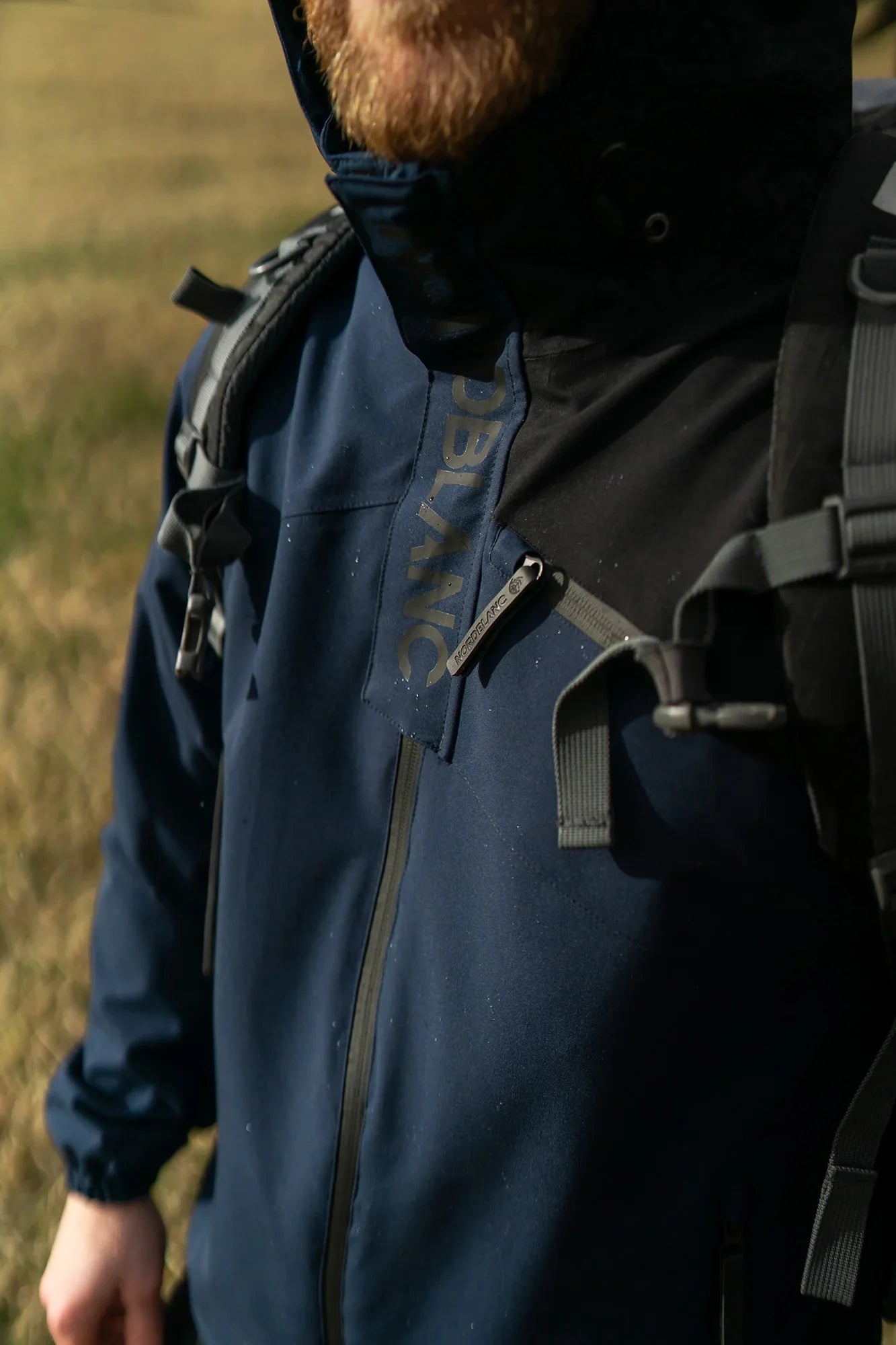 Waterproof outdoor jacket men's - PINE blue-4