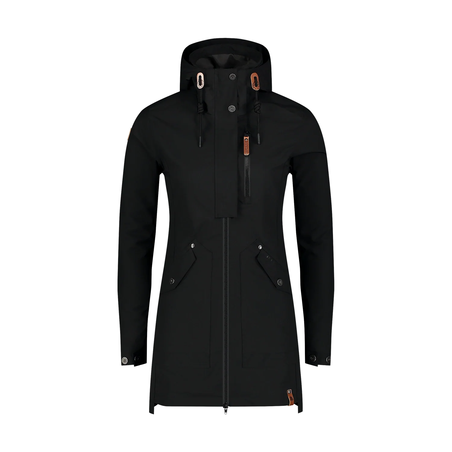 Waterproof outdoor parka jacket women's - WAKE black-1