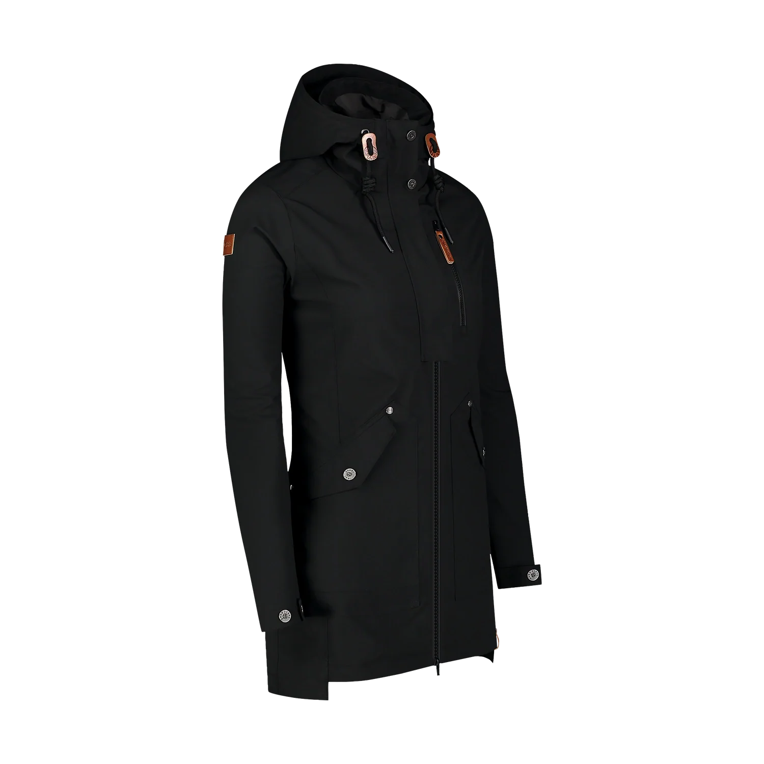 Waterproof outdoor parka jacket women's - WAKE black-2