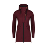 Waterproof outdoor parka jacket women's - WAKE wine red