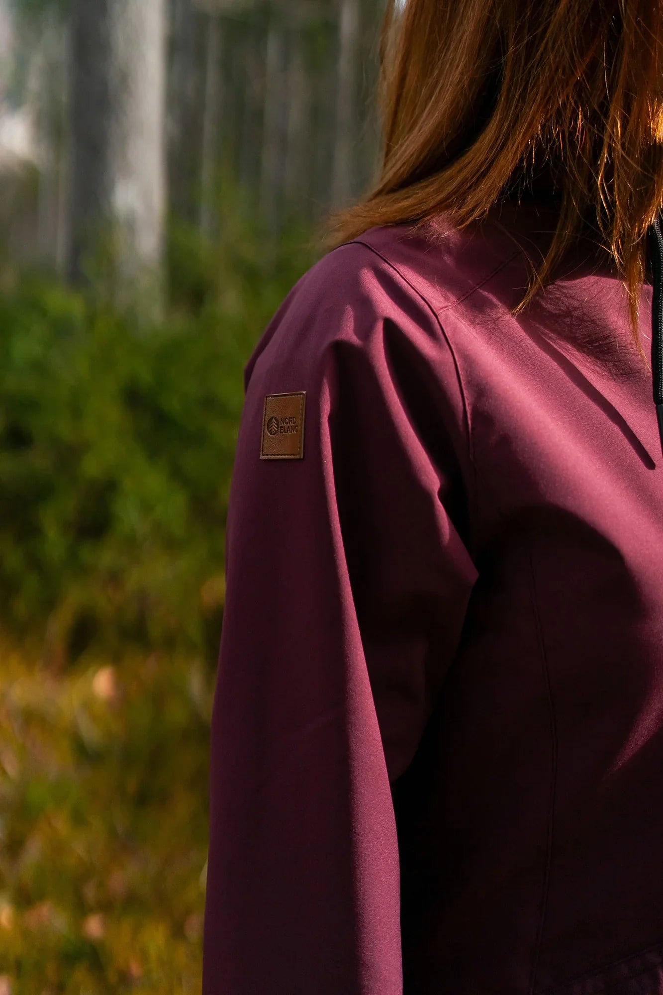 Waterproof outdoor parka jacket women's - WAKE wine red-5
