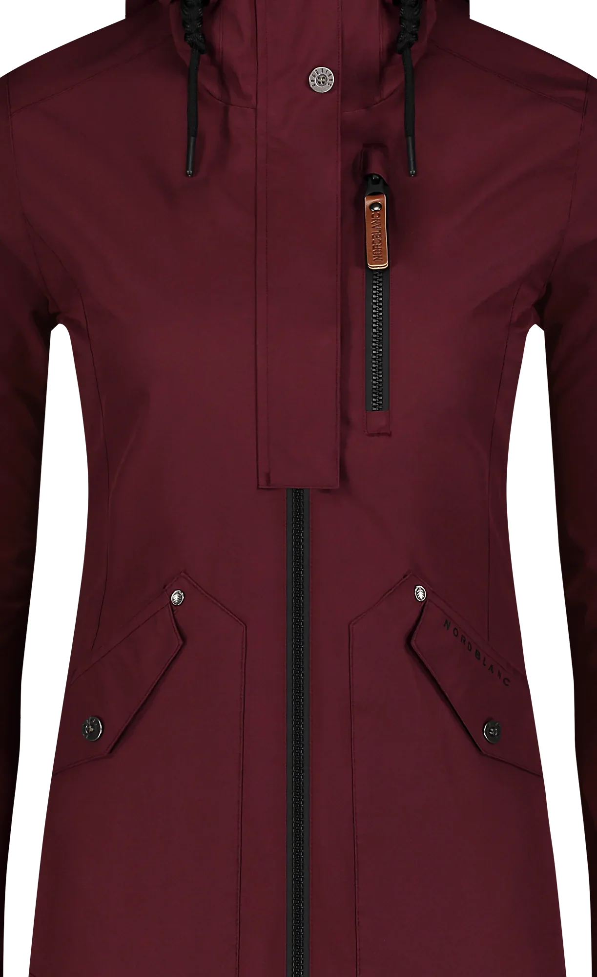 Waterproof outdoor parka jacket women's - WAKE wine red-10