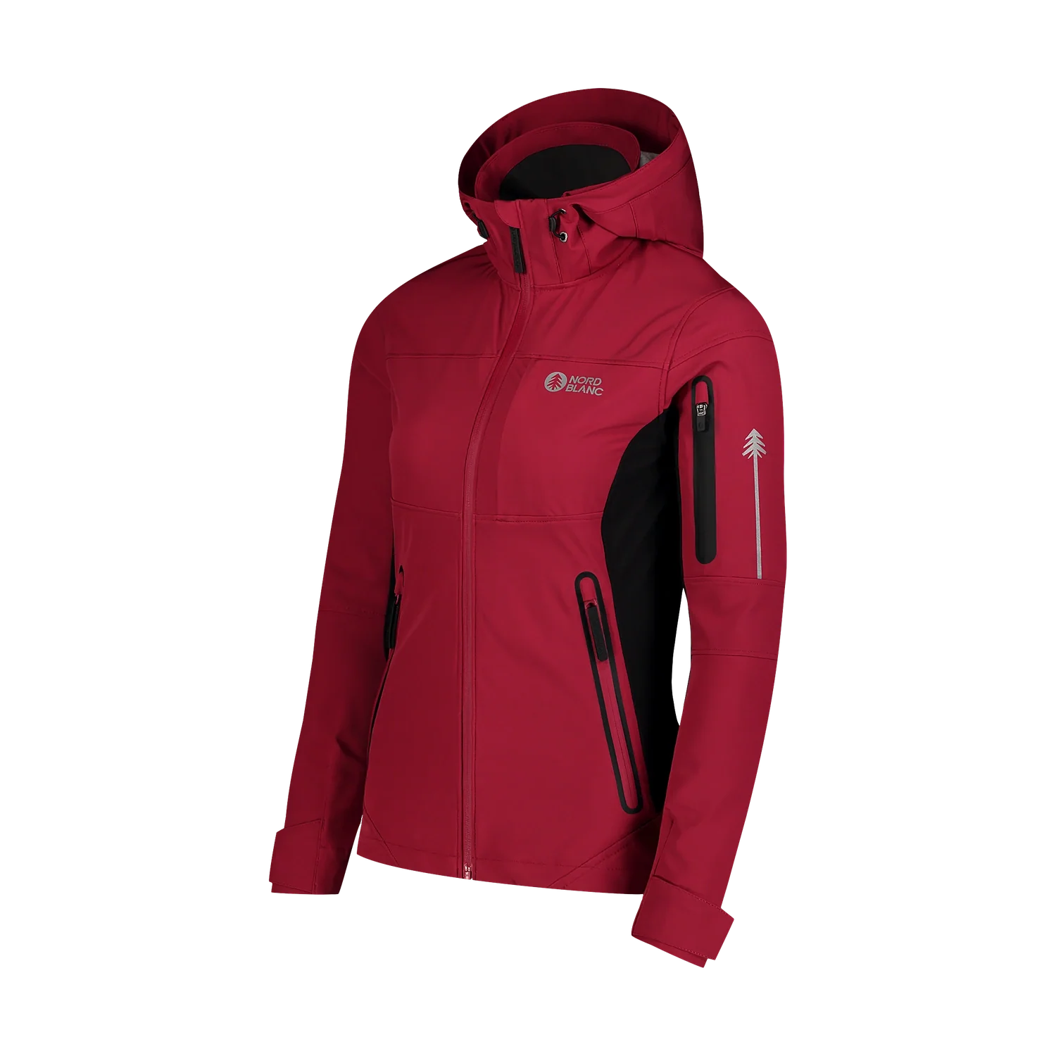 Waterproof light softshell jacket women's - WHISPER red-2