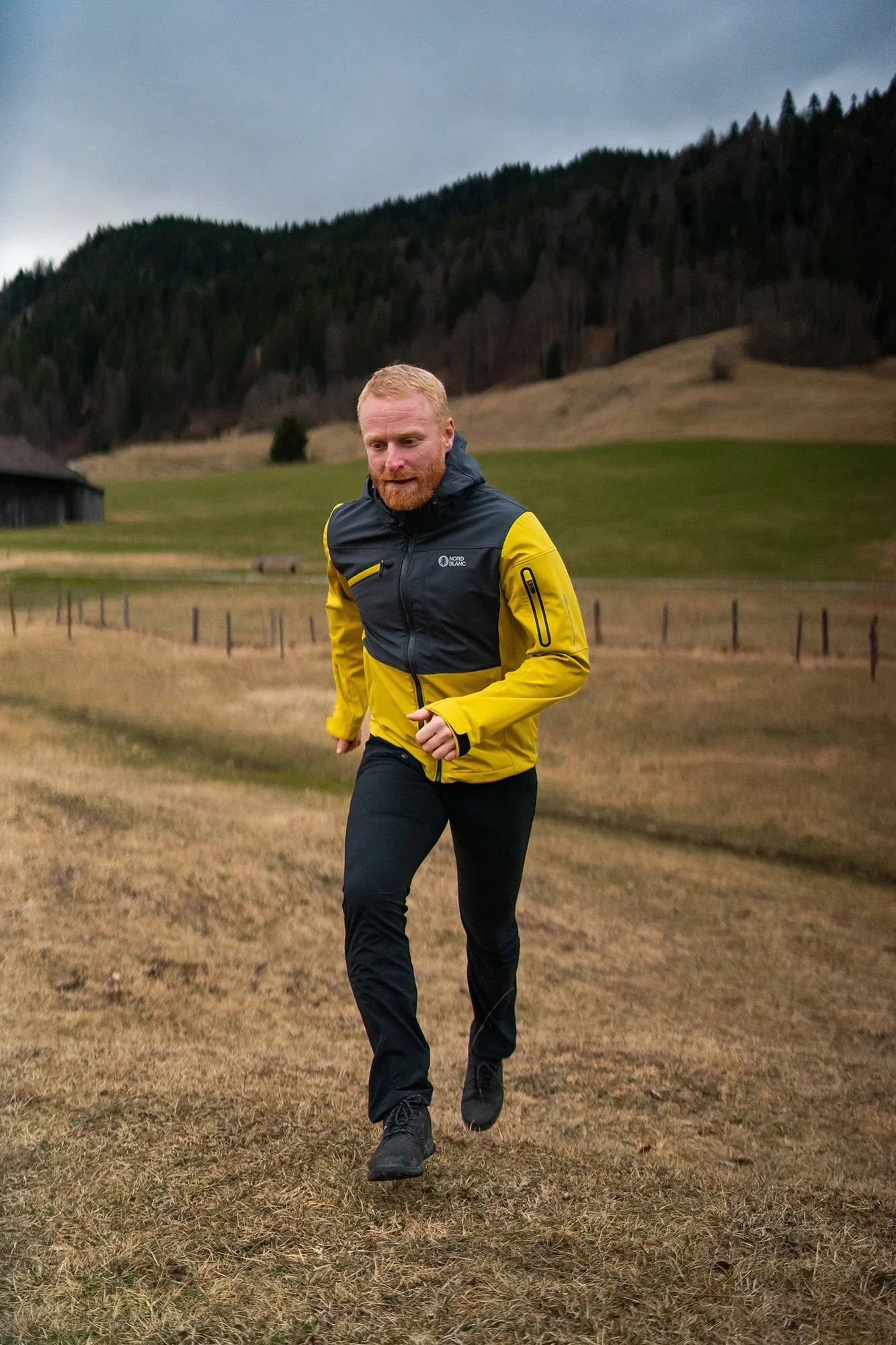 Waterproof light softshell jacket men's - ALMIGHTY yellow-3