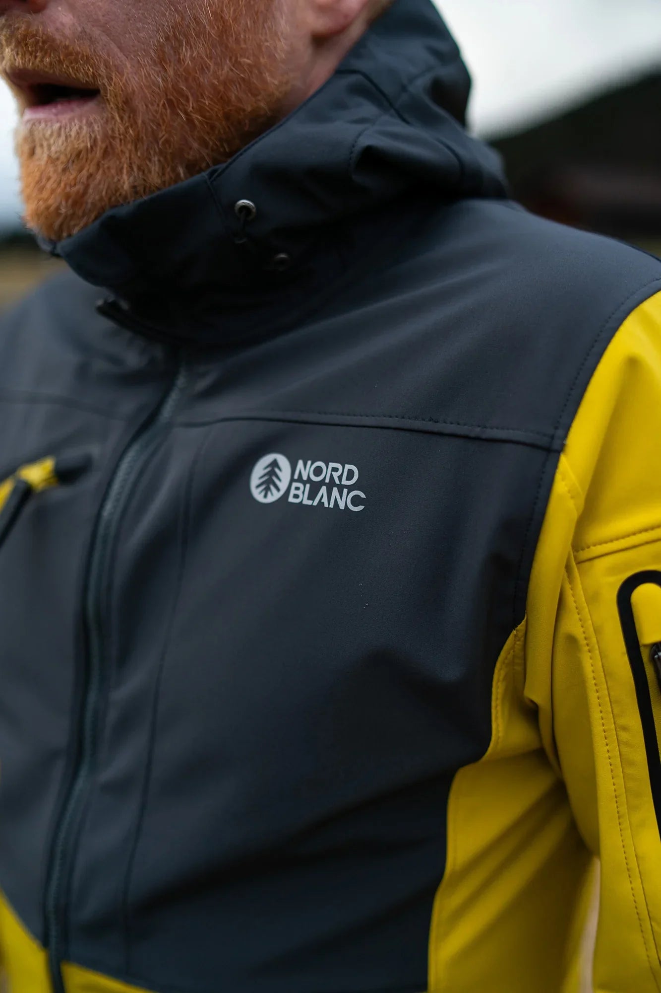 Waterproof light softshell jacket men's - ALMIGHTY yellow-5