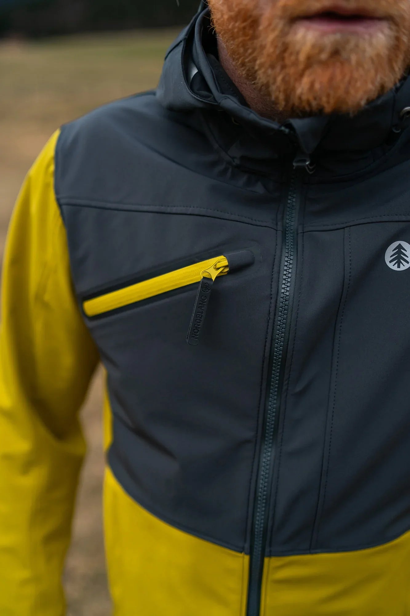 Waterproof light softshell jacket men's - ALMIGHTY yellow-6