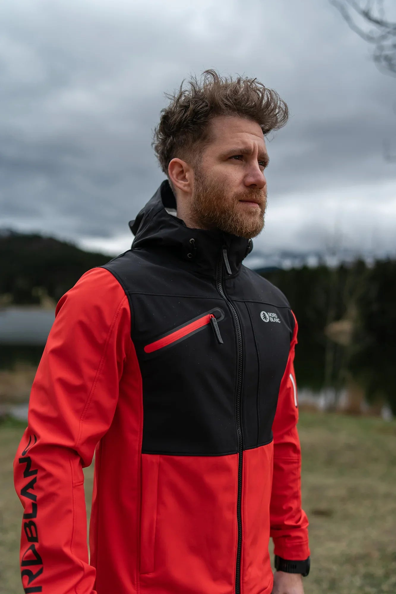 Waterproof light softshell jacket men's - ALMIGHTY red-5