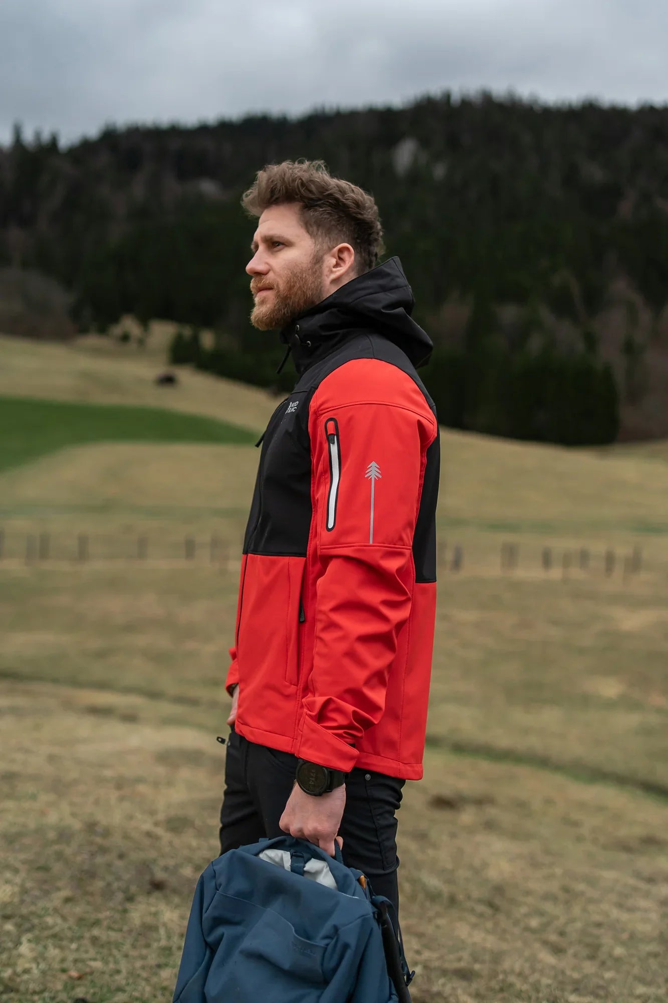 Waterproof light softshell jacket men's - ALMIGHTY red-6