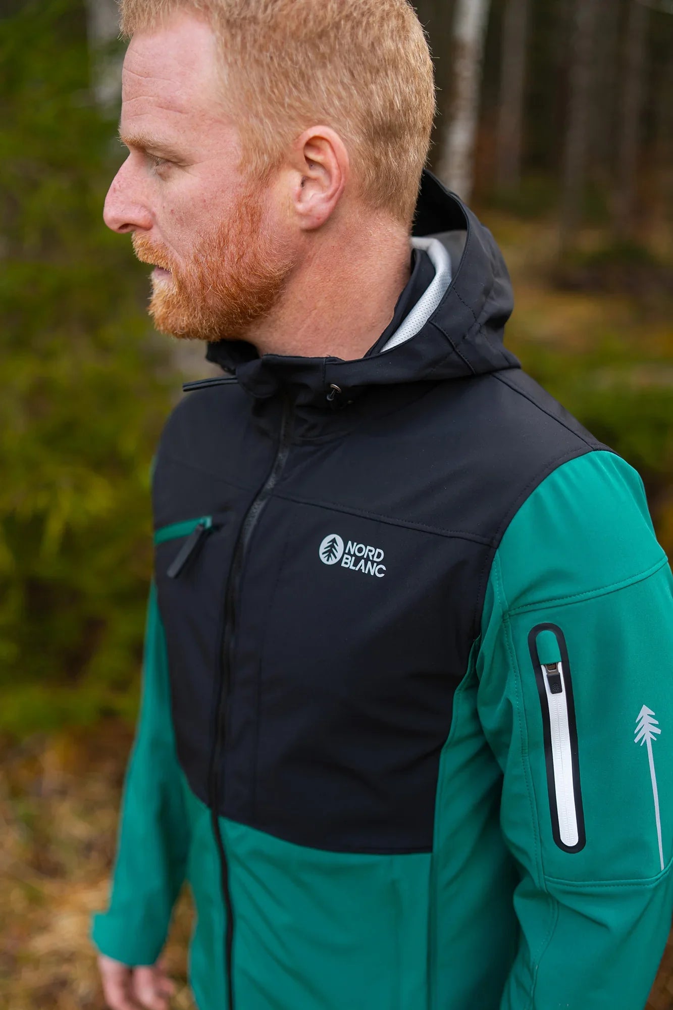 Nepremokavá ľahká softshellová bunda pánska - ALMIGHTY zelená-5