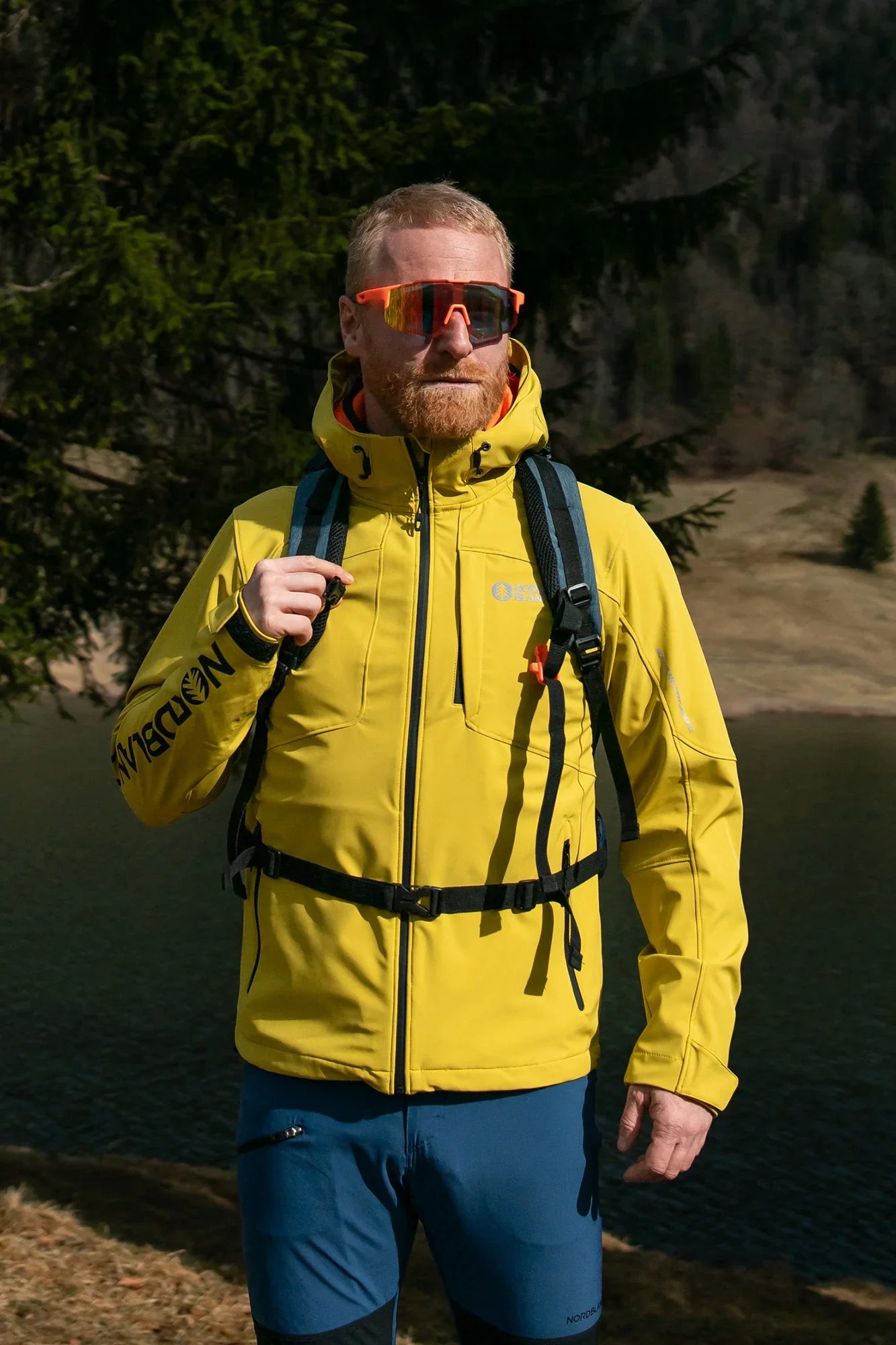 Light softshell jacket men's - LORD yellow-4