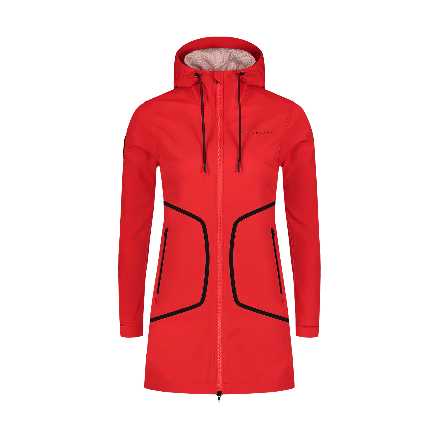 Waterproof light softshell parka women's - HEAVENLY red-1