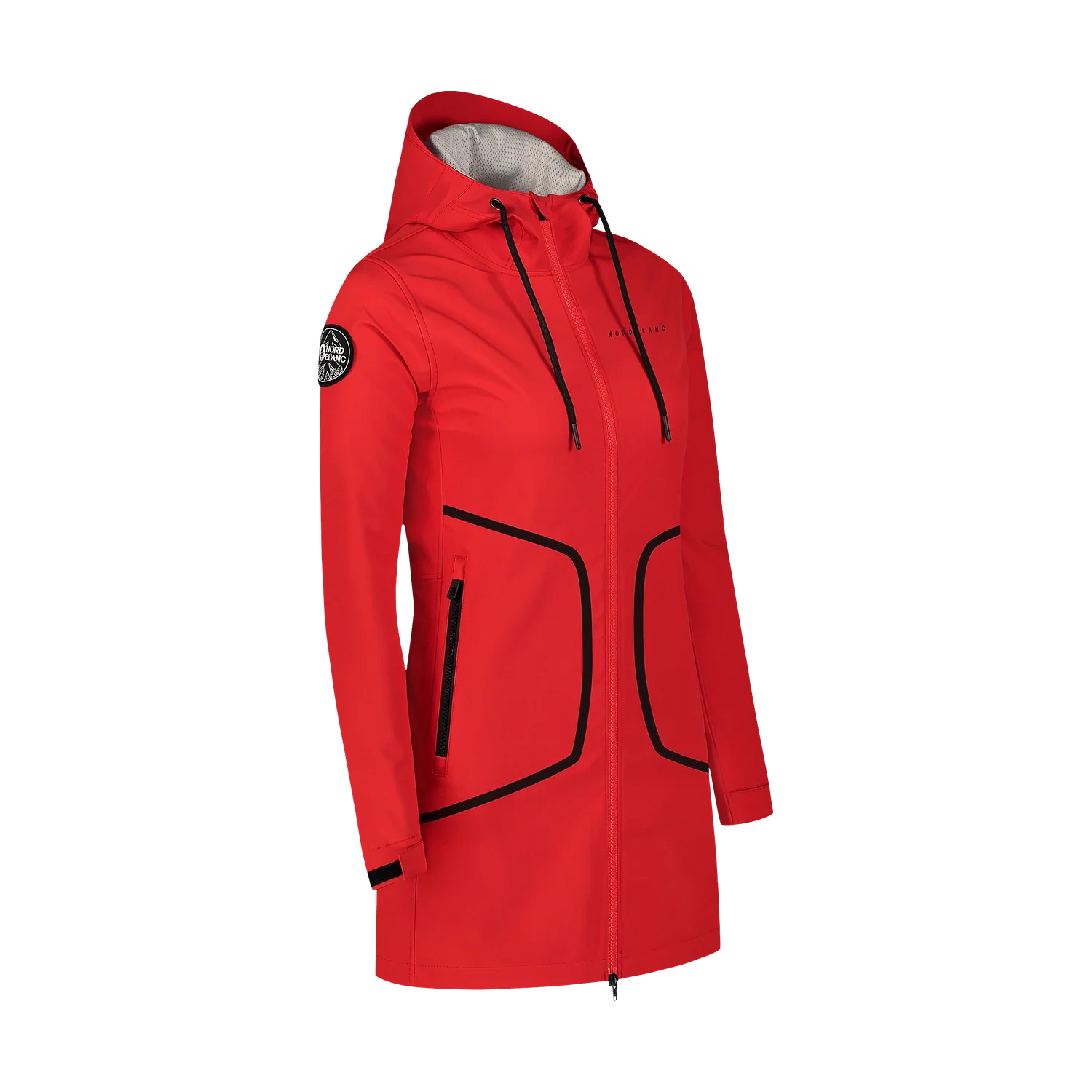 Waterproof light softshell parka women's - HEAVENLY red-2