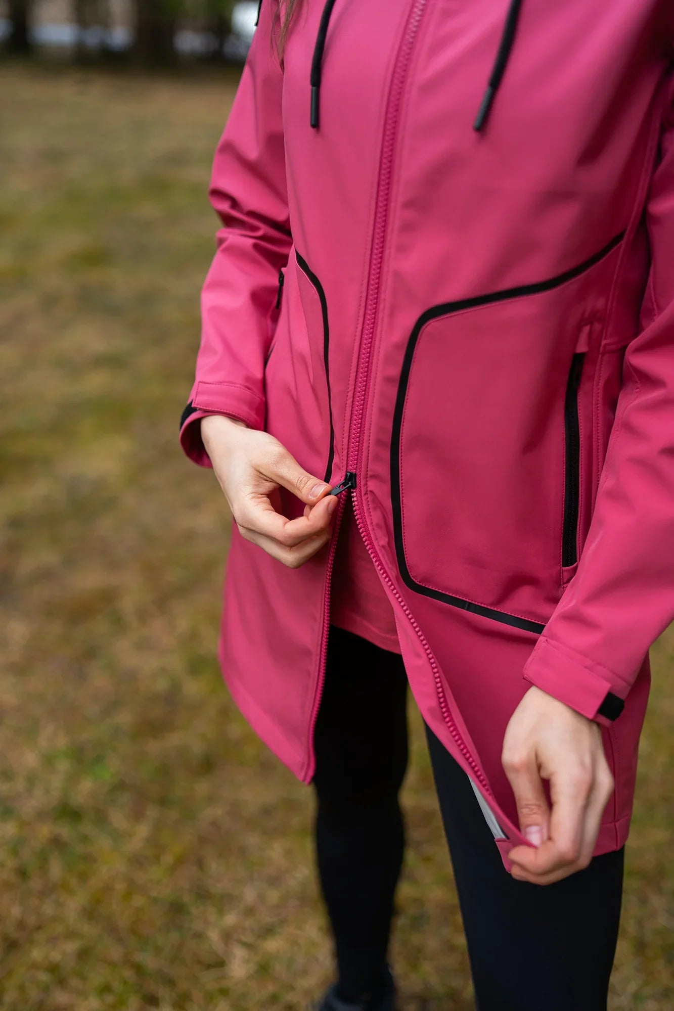 Waterproof light softshell parka women's - HEAVENLY pink-5