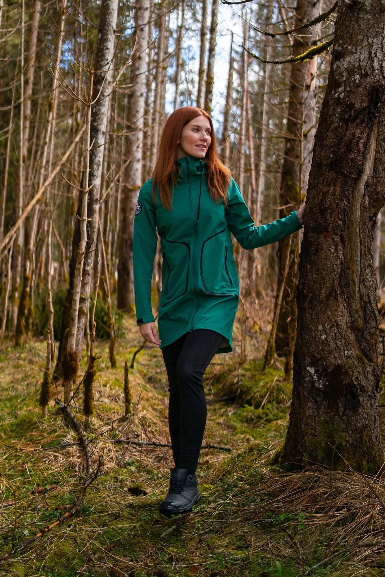 Waterproof light softshell parka women's - HEAVENLY green-3