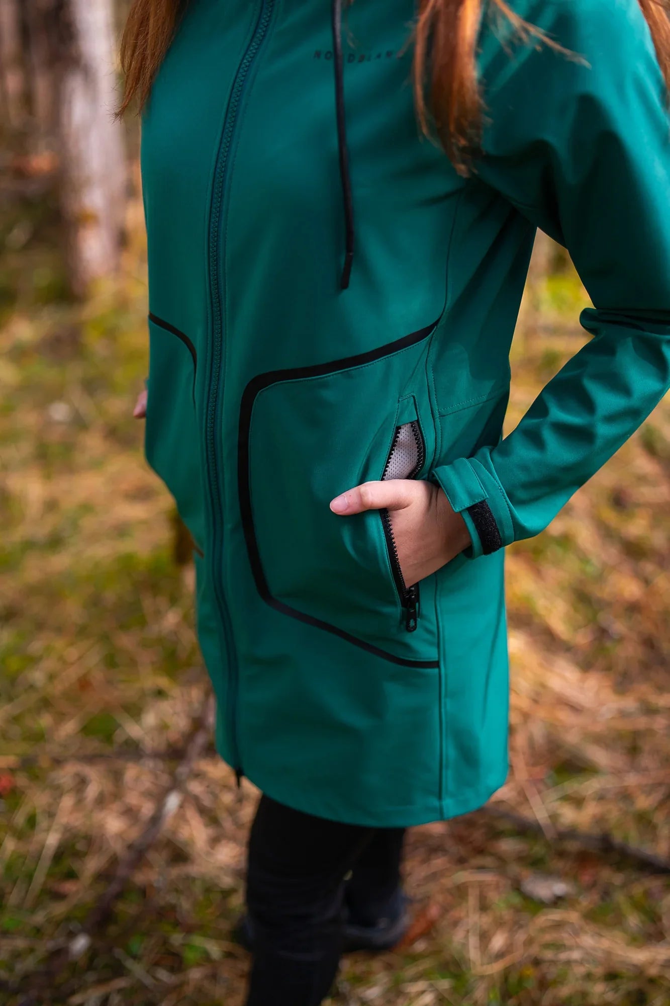 Waterproof light softshell parka women's - HEAVENLY green-5