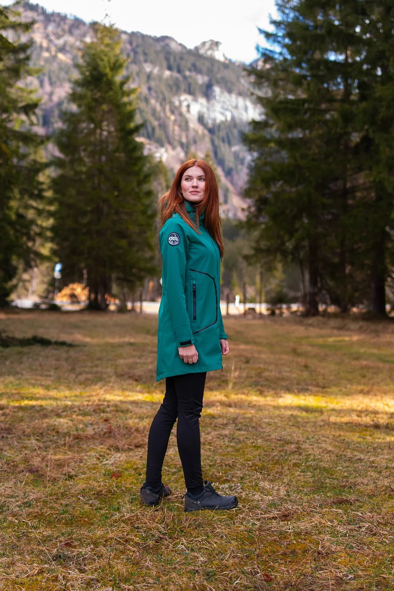 Waterproof light softshell parka women's - HEAVENLY green-6