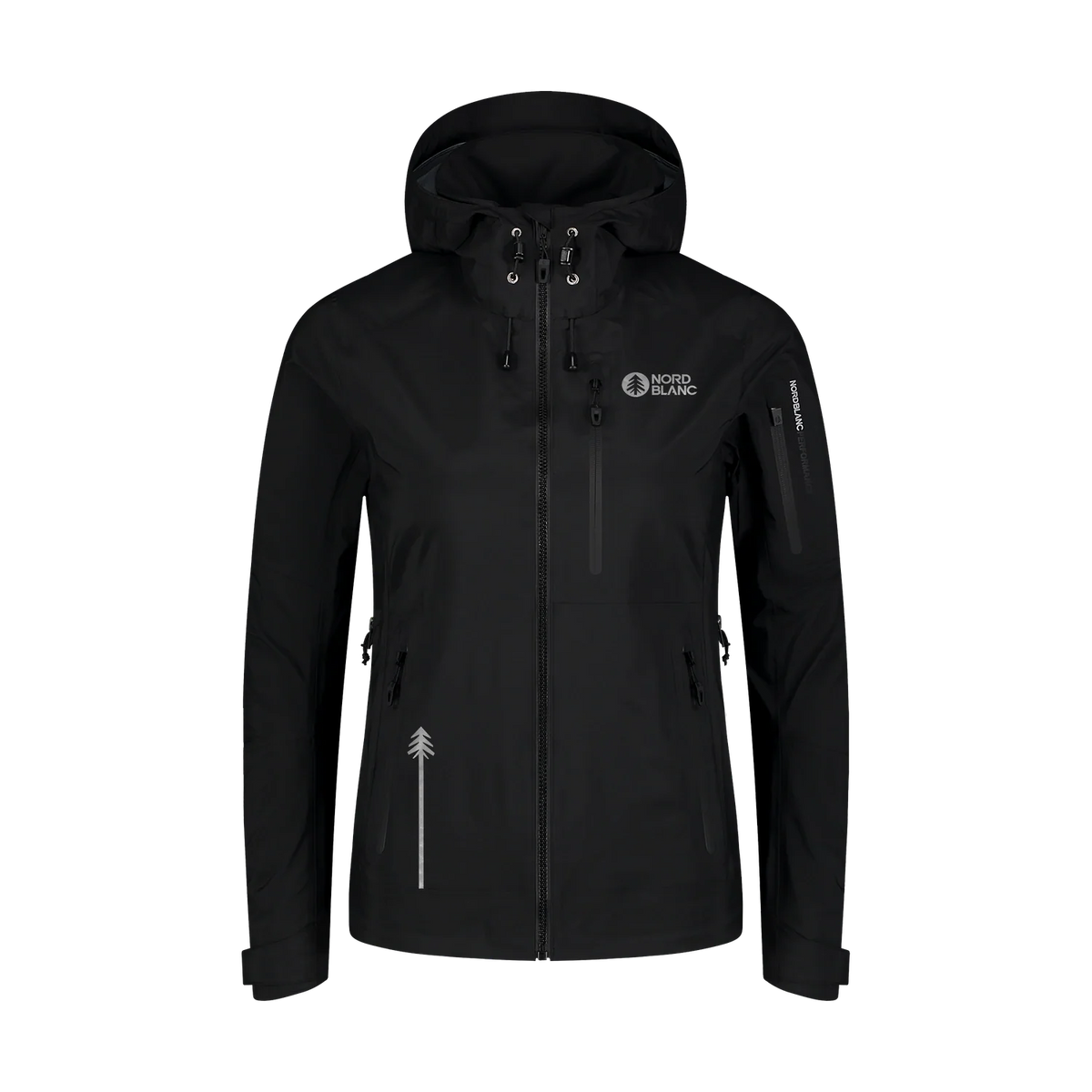 Waterdichte 3LL outdoorjas dames - DESTINY zwart