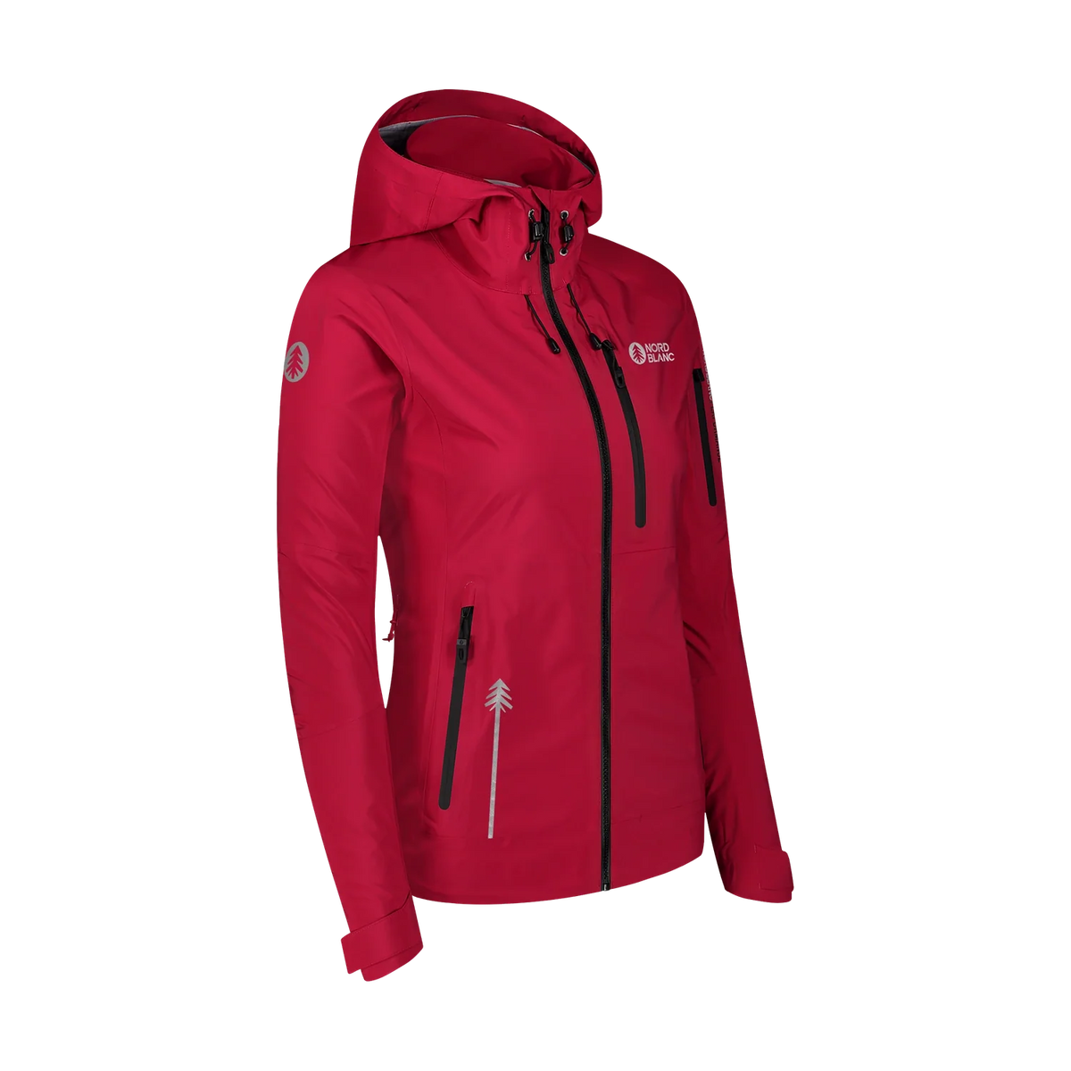 Waterdichte 3LL outdoorjas dames - DESTINY rood – afbeelding 2