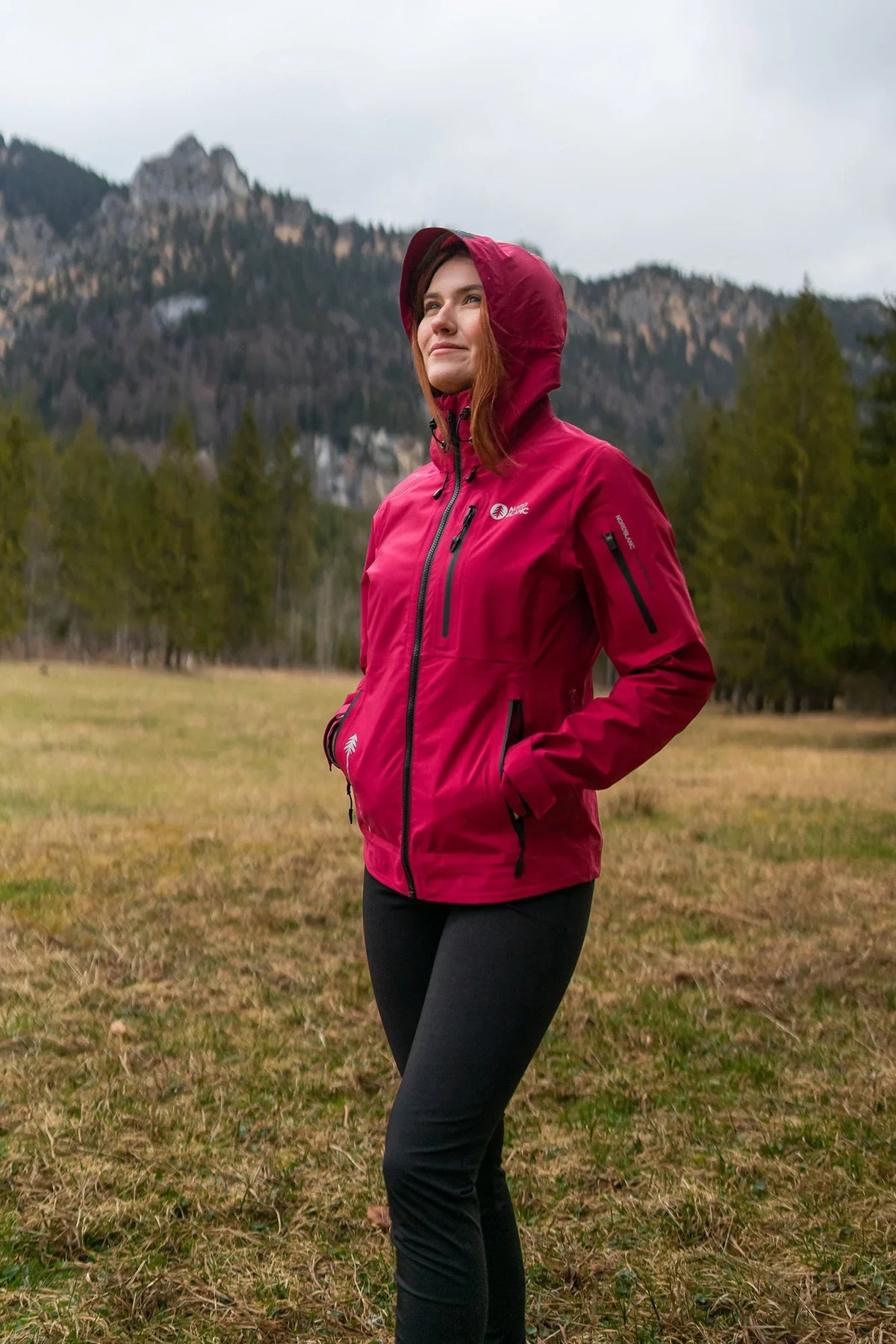 Waterdichte 3LL outdoorjas dames - DESTINY rood – afbeelding 4