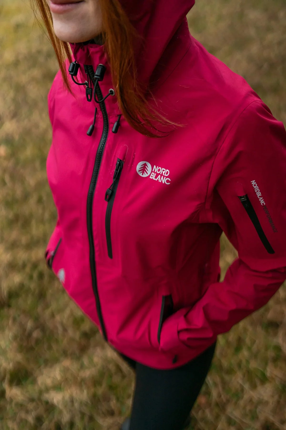 Waterdichte 3LL outdoorjas dames - DESTINY rood – afbeelding 5