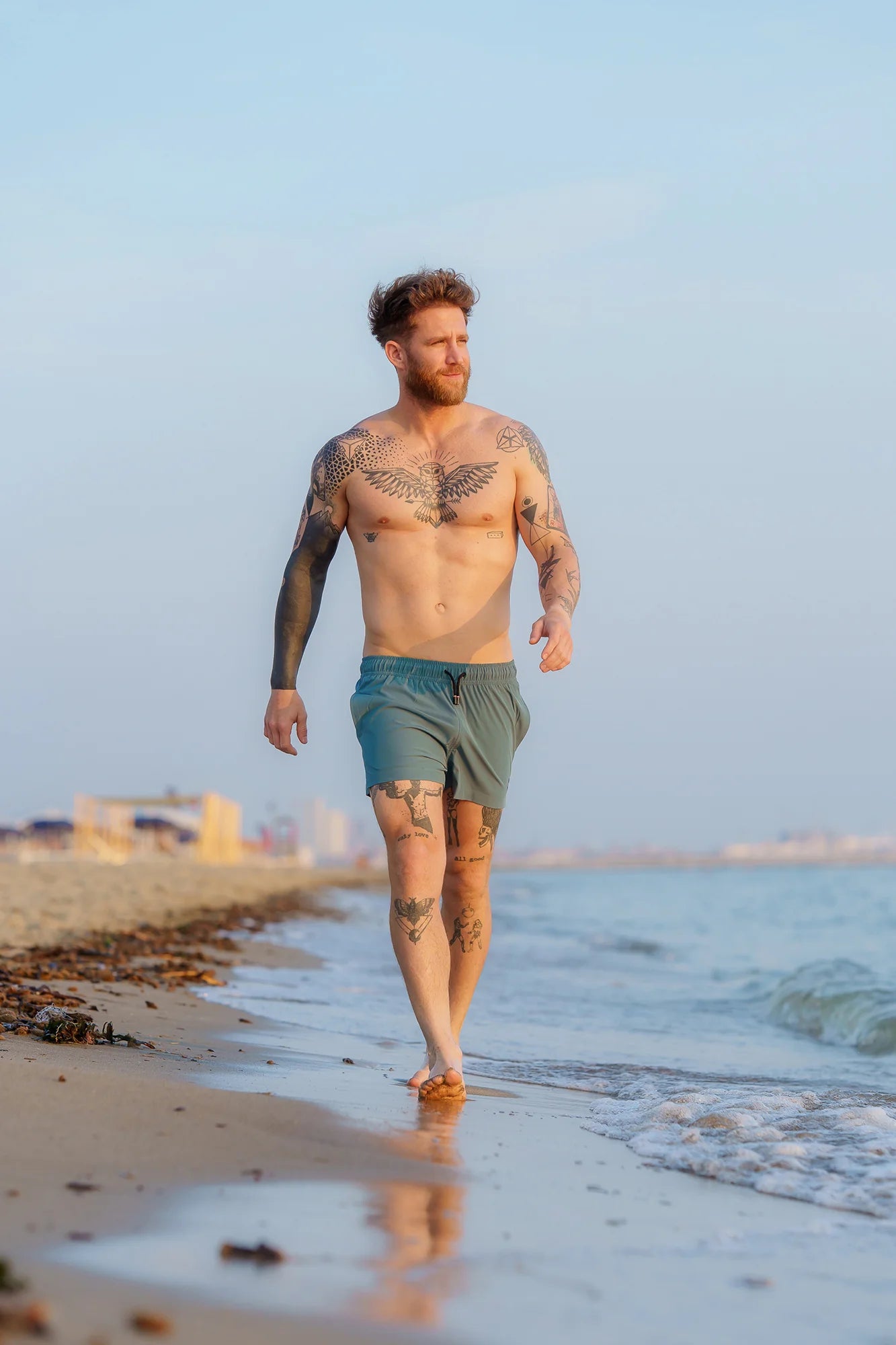Bade- shorts Herren - BAY grün-4