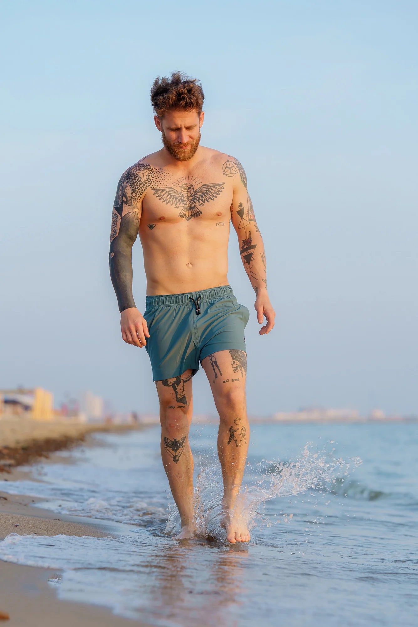 Bade- shorts Herren - BAY grün-5