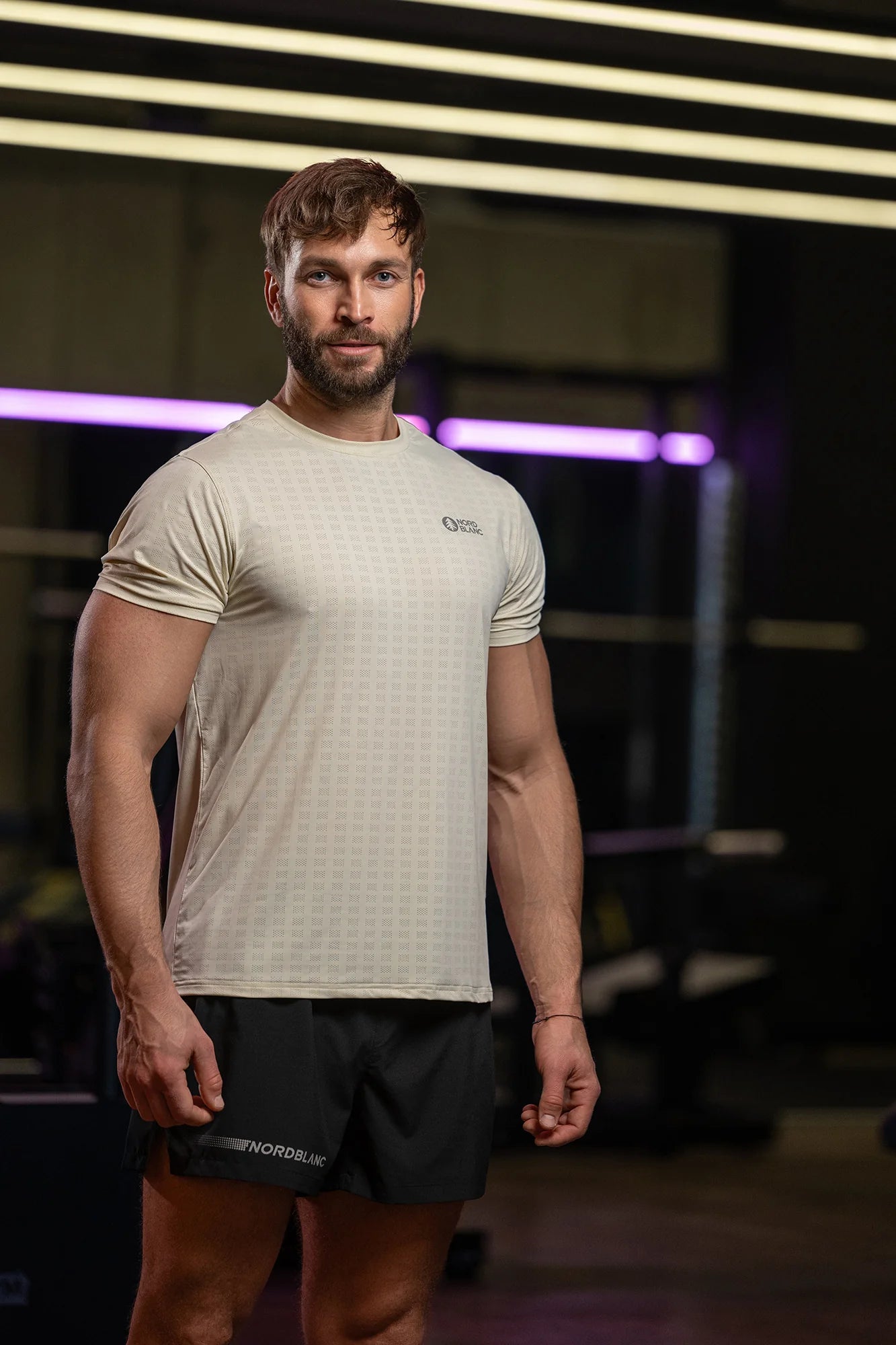 Functional t-shirt men's - STEEL beige-4