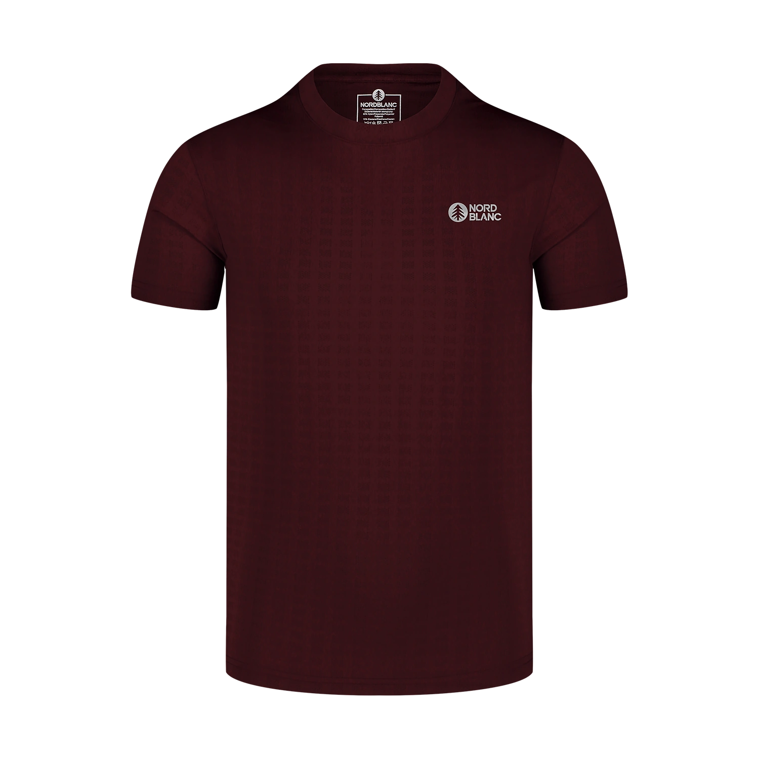 Functional t-shirt men's - STEEL wine red-1