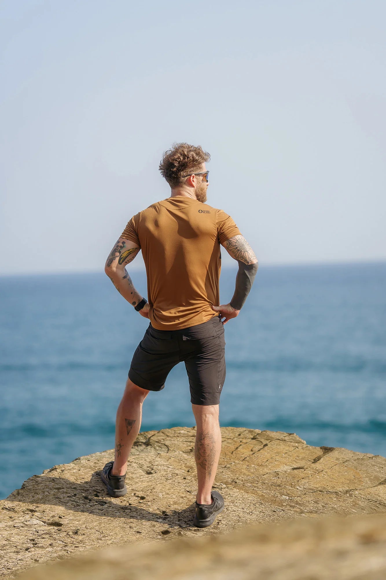 Functional t-shirt men's - WORLD brown-7