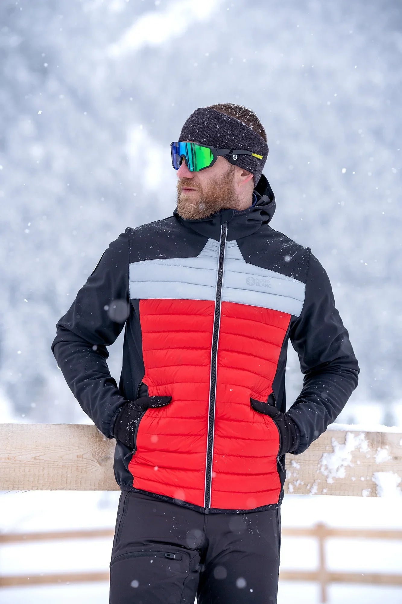 Sports jacket men's - BIATHLON red-4