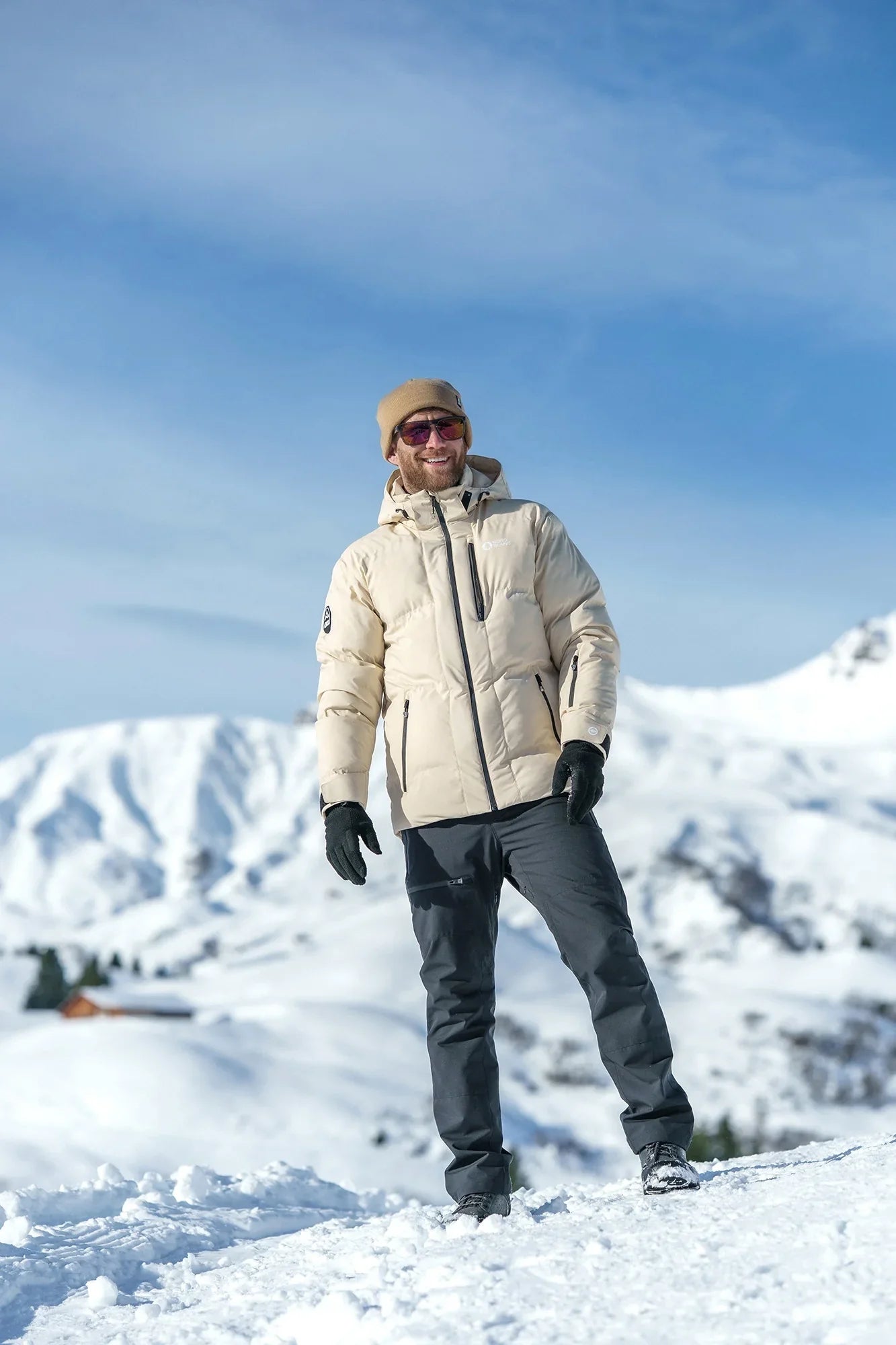 Wasserdichte Winterjacke Herren - HOLLOW beige-4