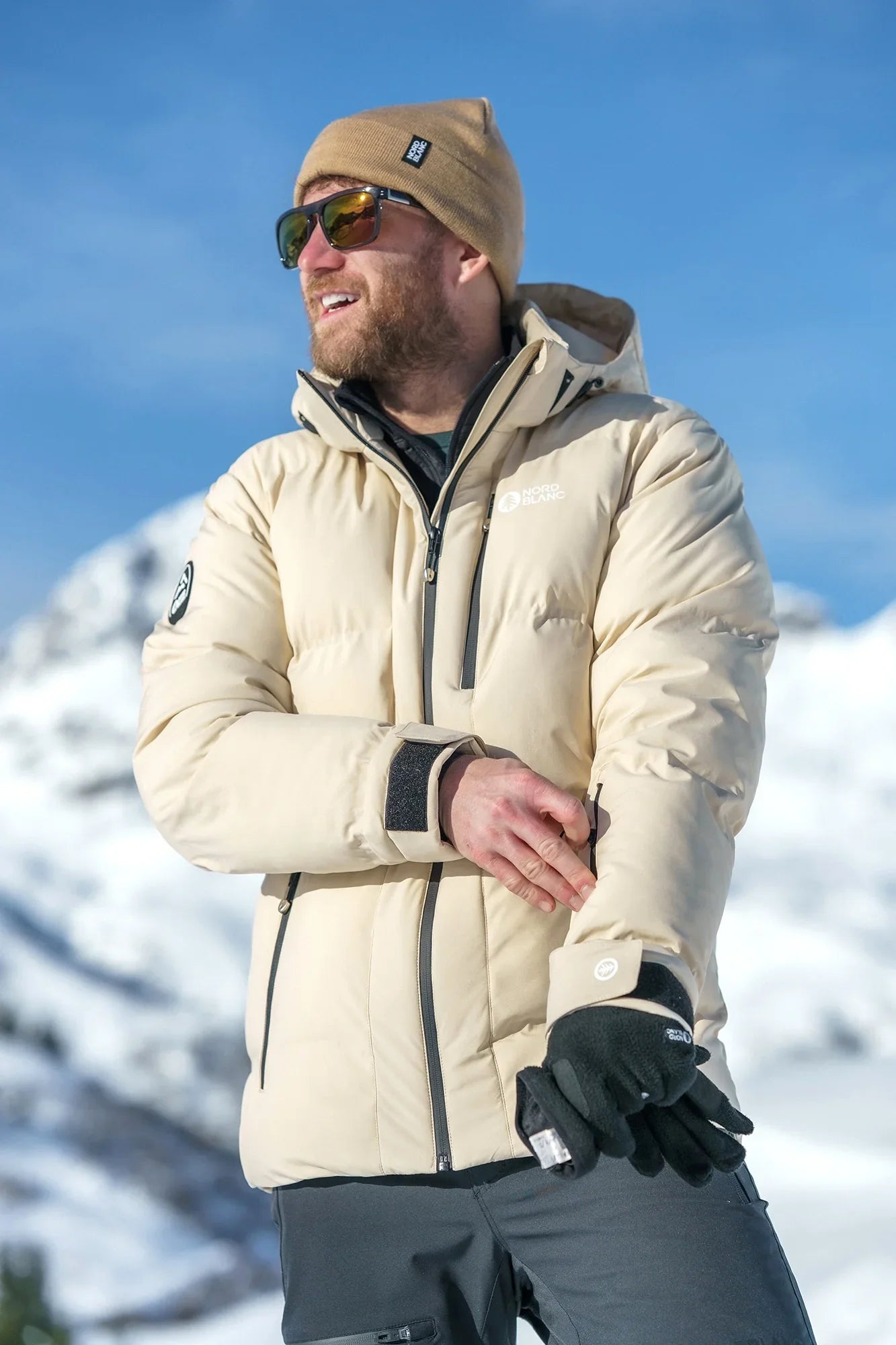 Wasserdichte Winterjacke Herren - HOLLOW beige-6
