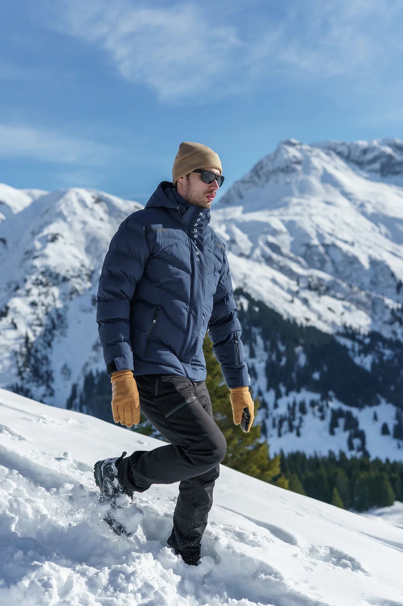 Wasserdichte Winterjacke Herren - CRAG blau-3
