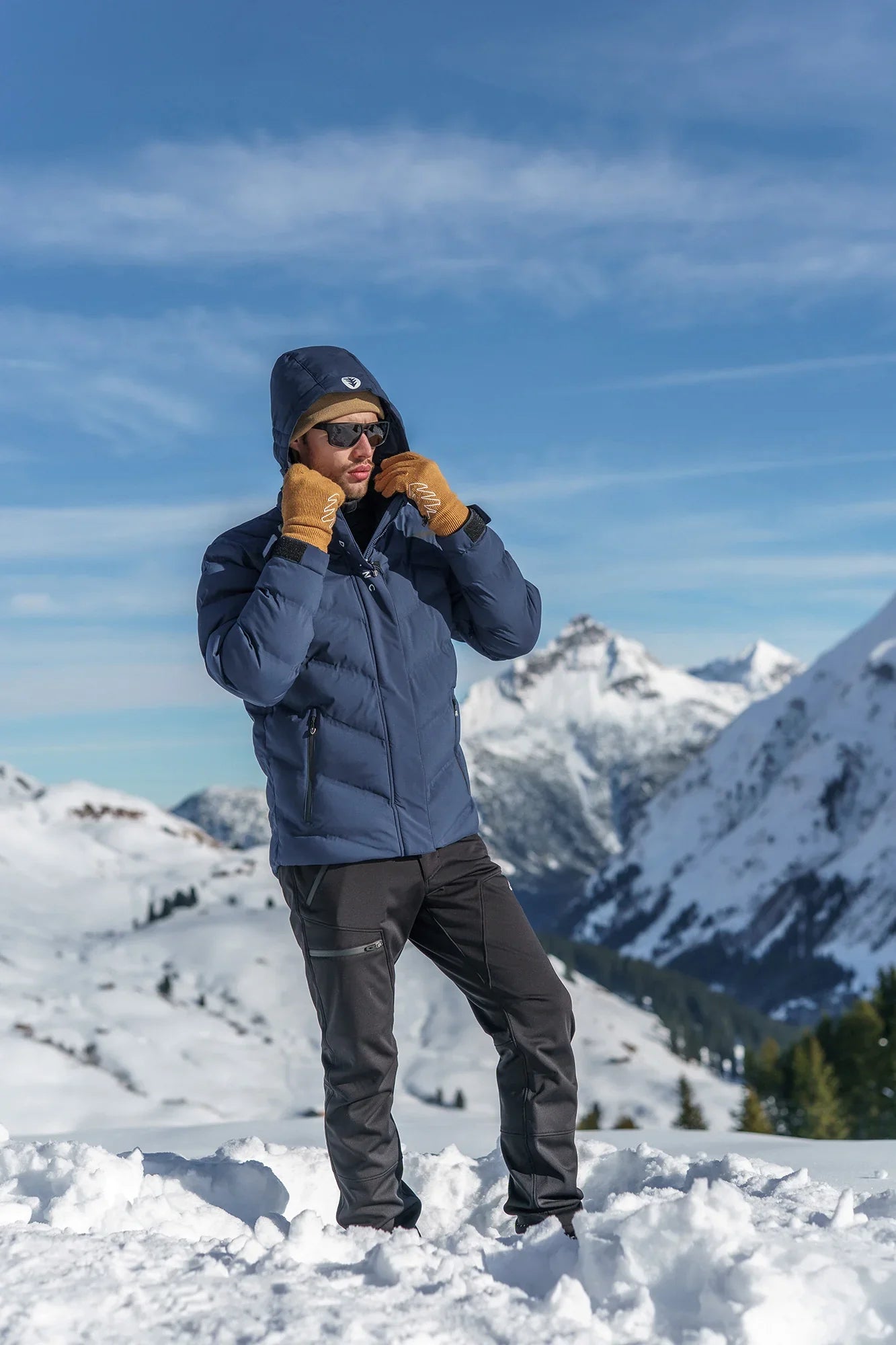 Wasserdichte Winterjacke Herren - CRAG blau-5