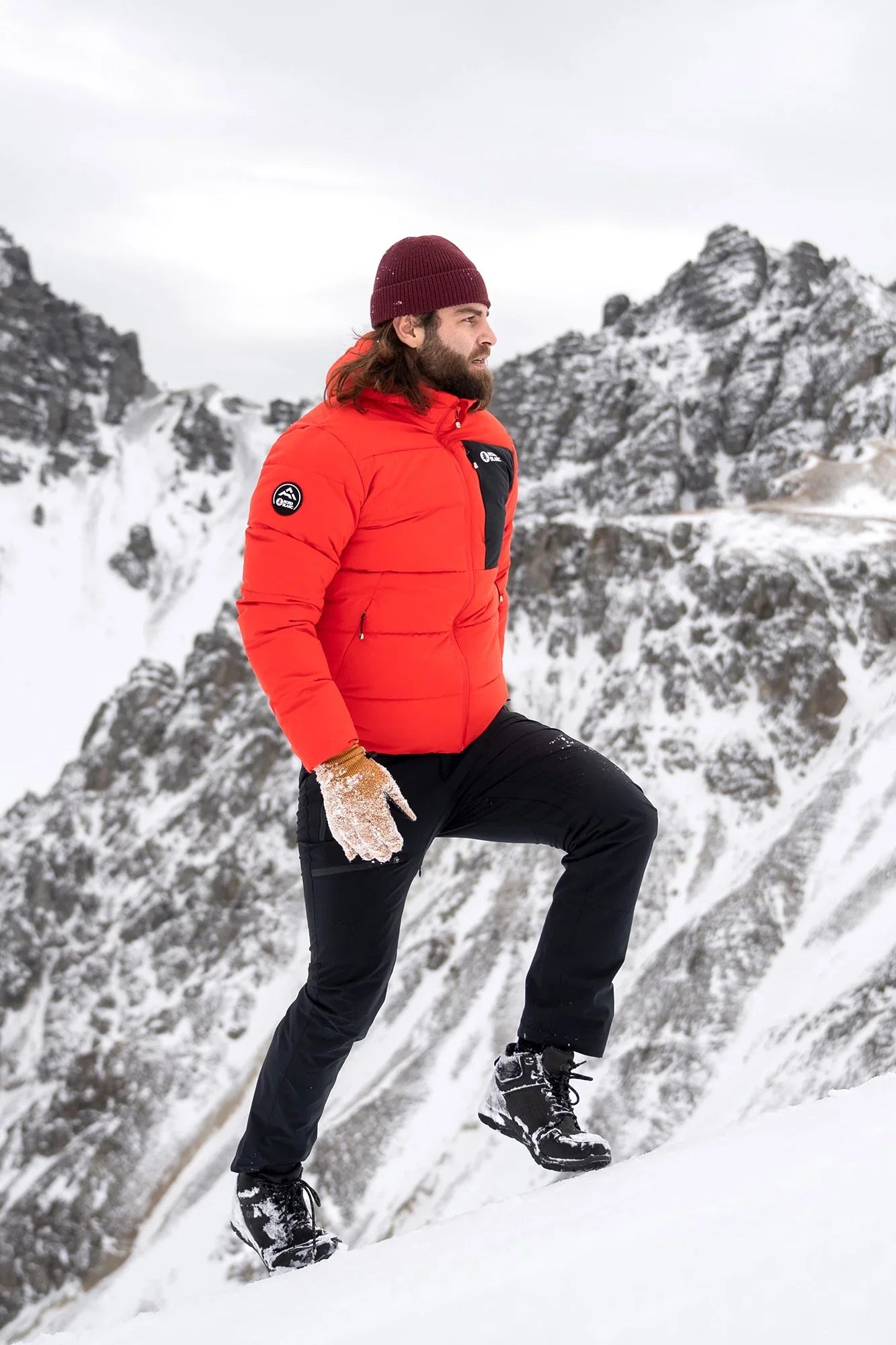 Winterjacke Herren - ORIENTING rot-3