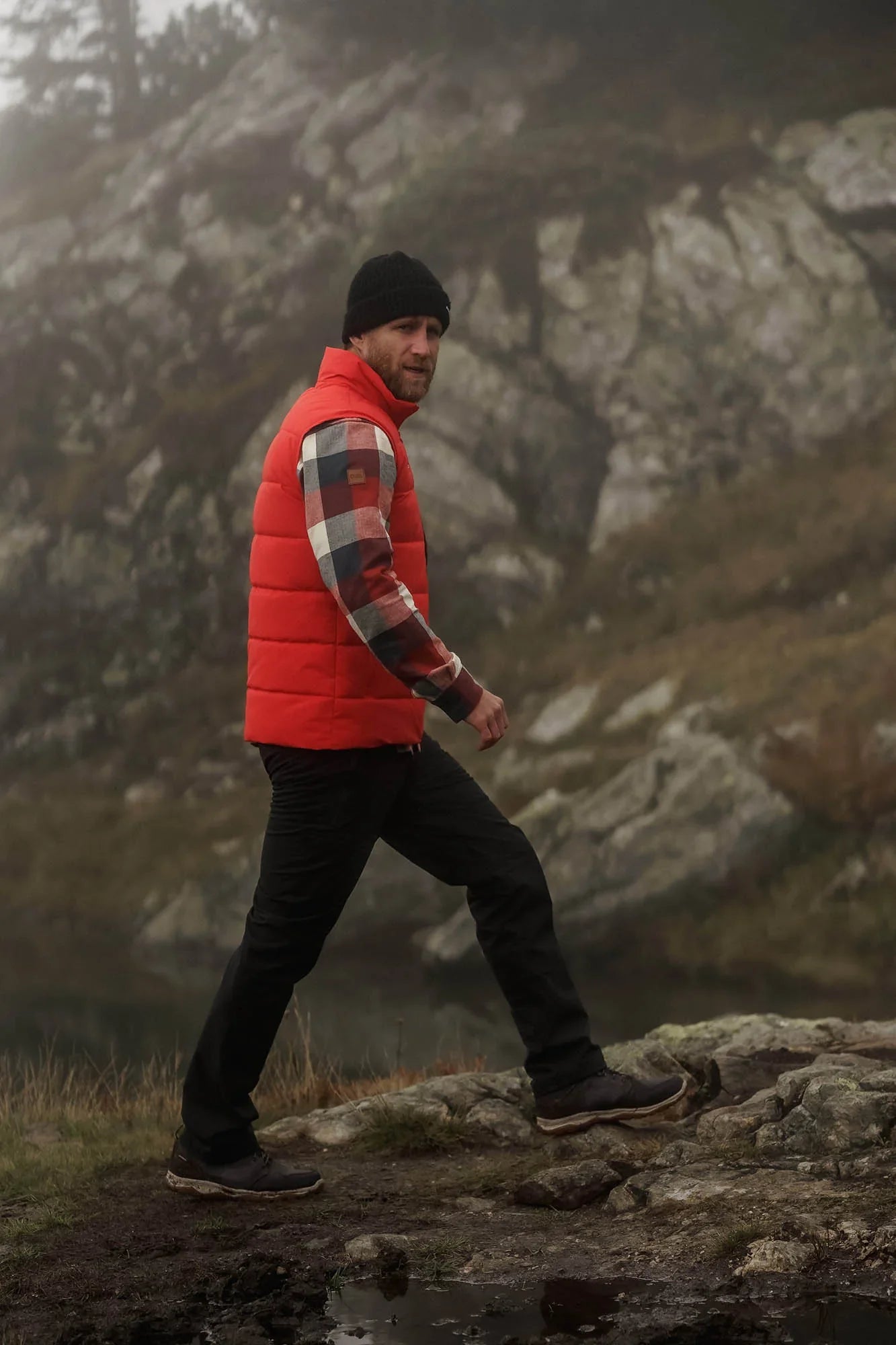 Winter vest men's - MAGMA red-5