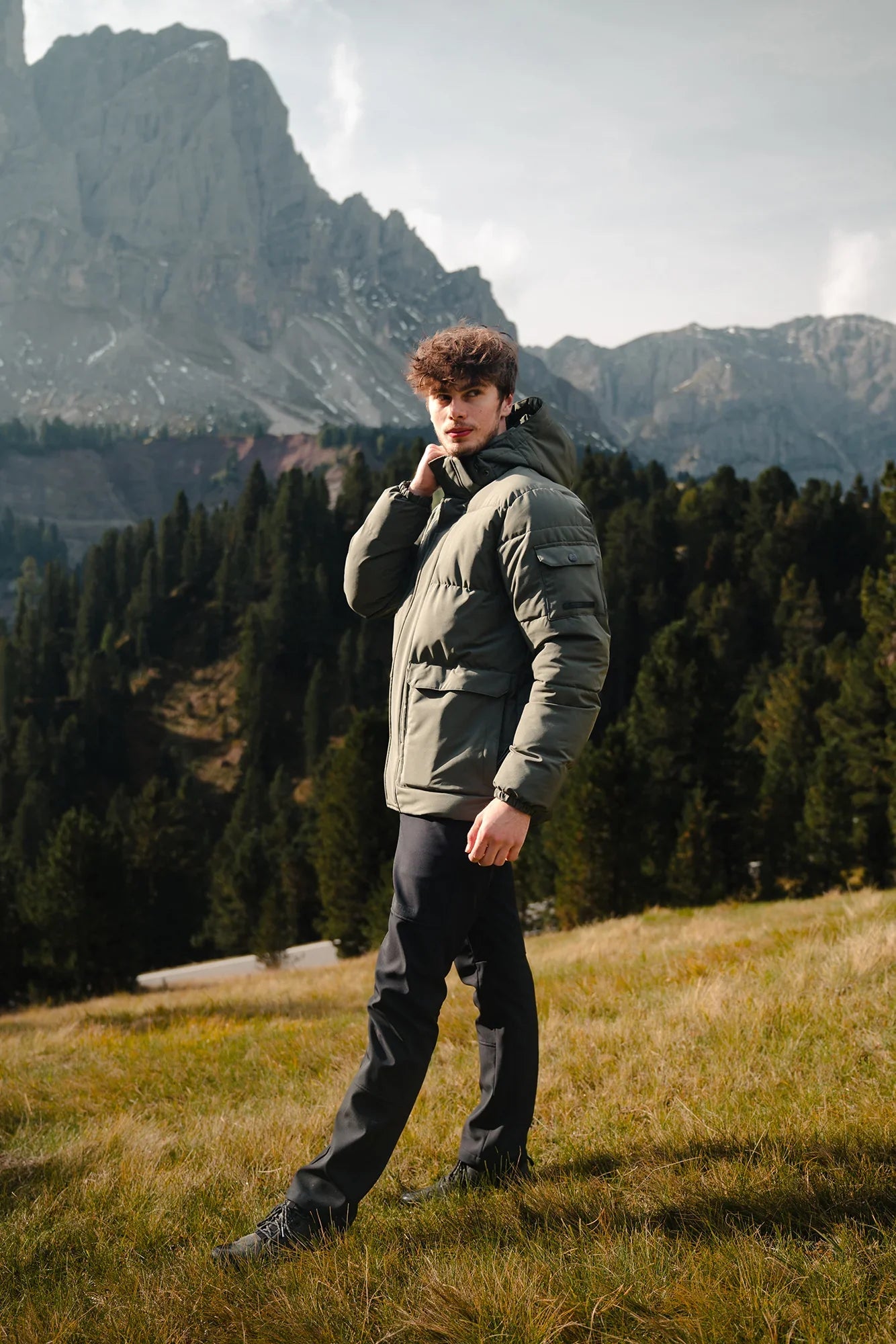 Wasserdichte Winterjacke Herren - HUSKY khaki-3