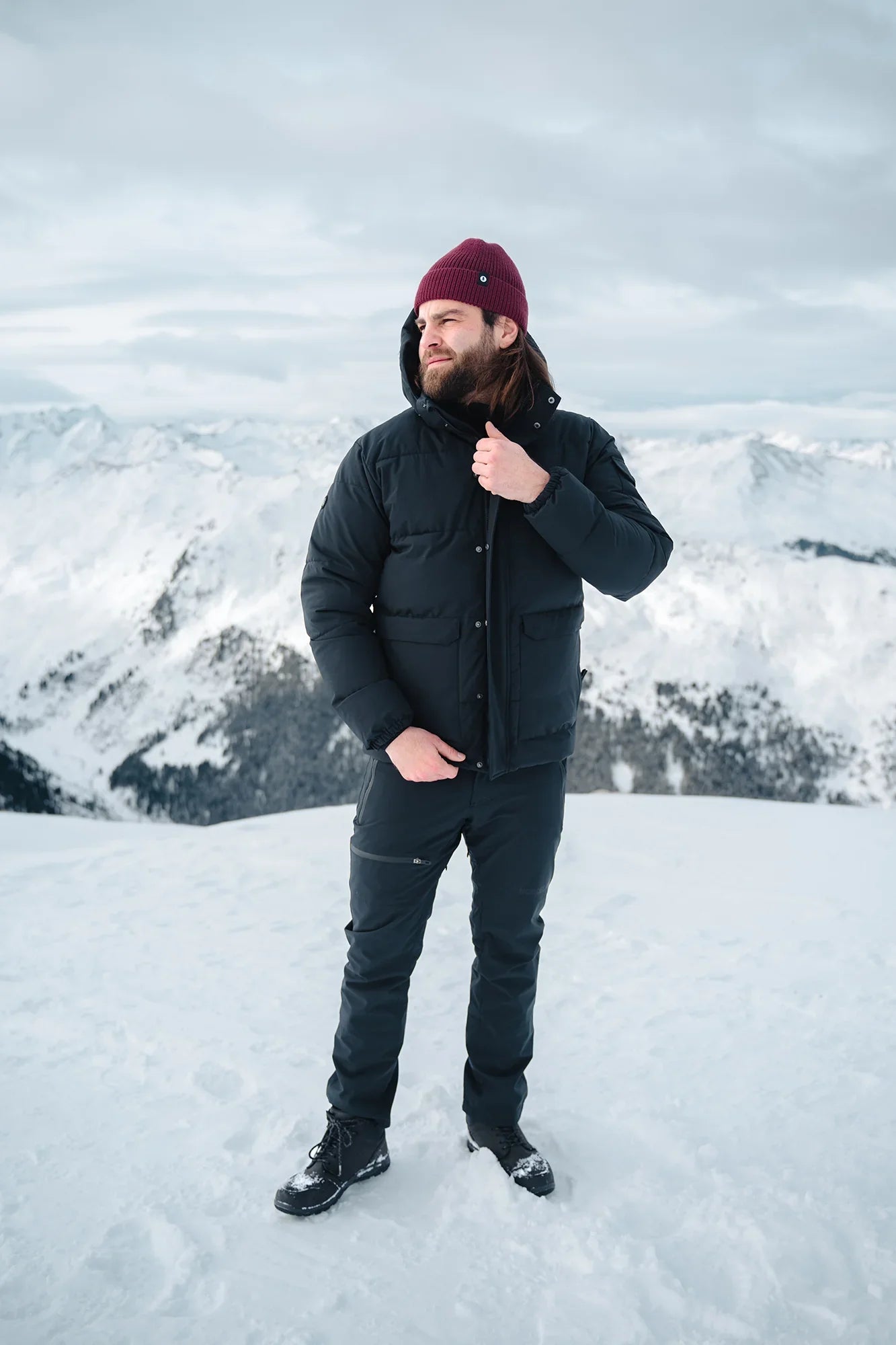 Waterproof winter jacket men's - HUSKY black-5