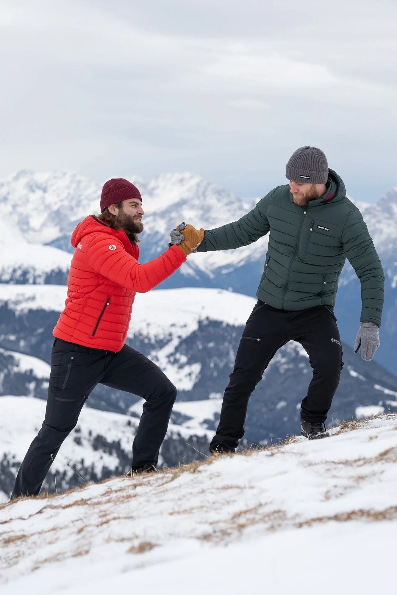 Quilted jacket men's - HOARFROST red-3