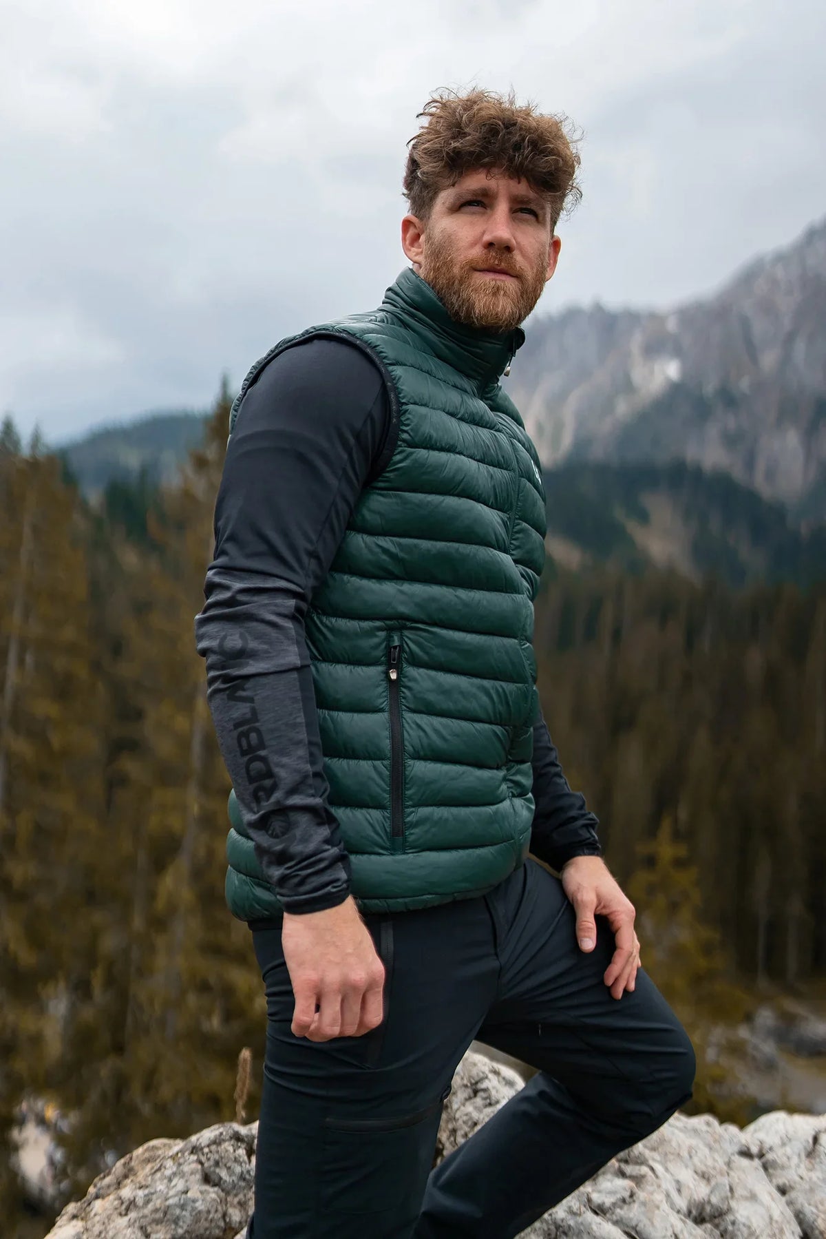 Doudoune sans manches d’hiver homme - TUNDRA vert foncé – image 3