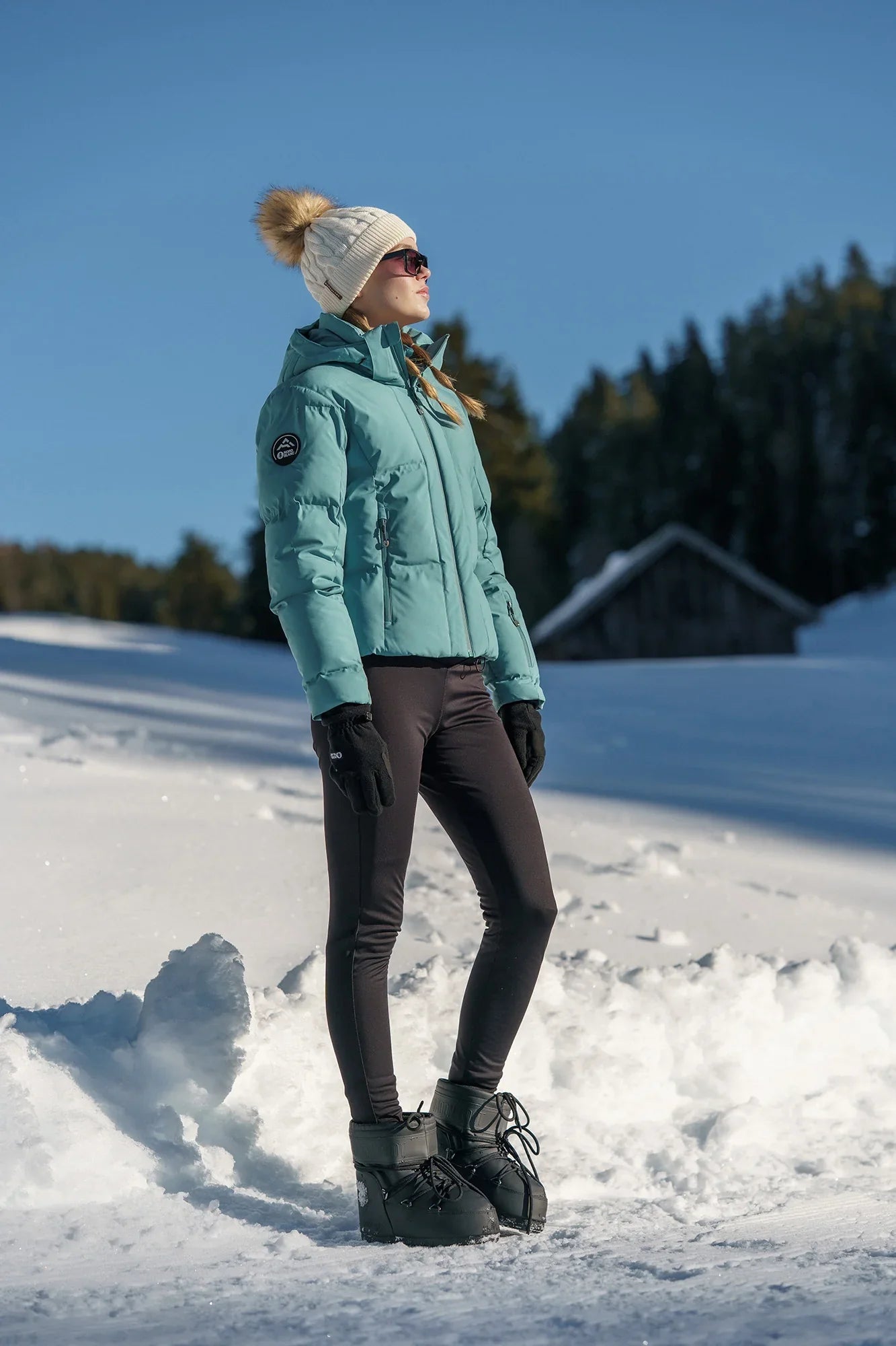 Wasserdichte Winterjacke Damen - SOAR grün-4