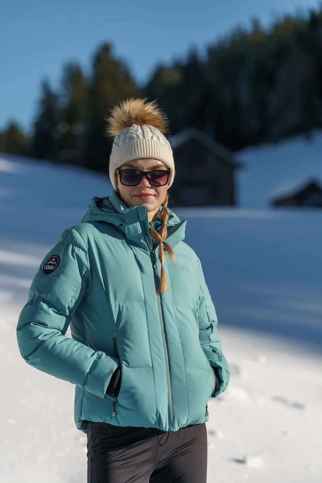 Wasserdichte Winterjacke Damen - SOAR grün-5