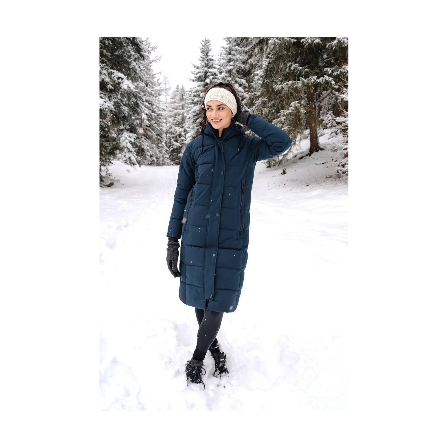 Wasserdichte Winterparka Damen - BLANKET blau-6